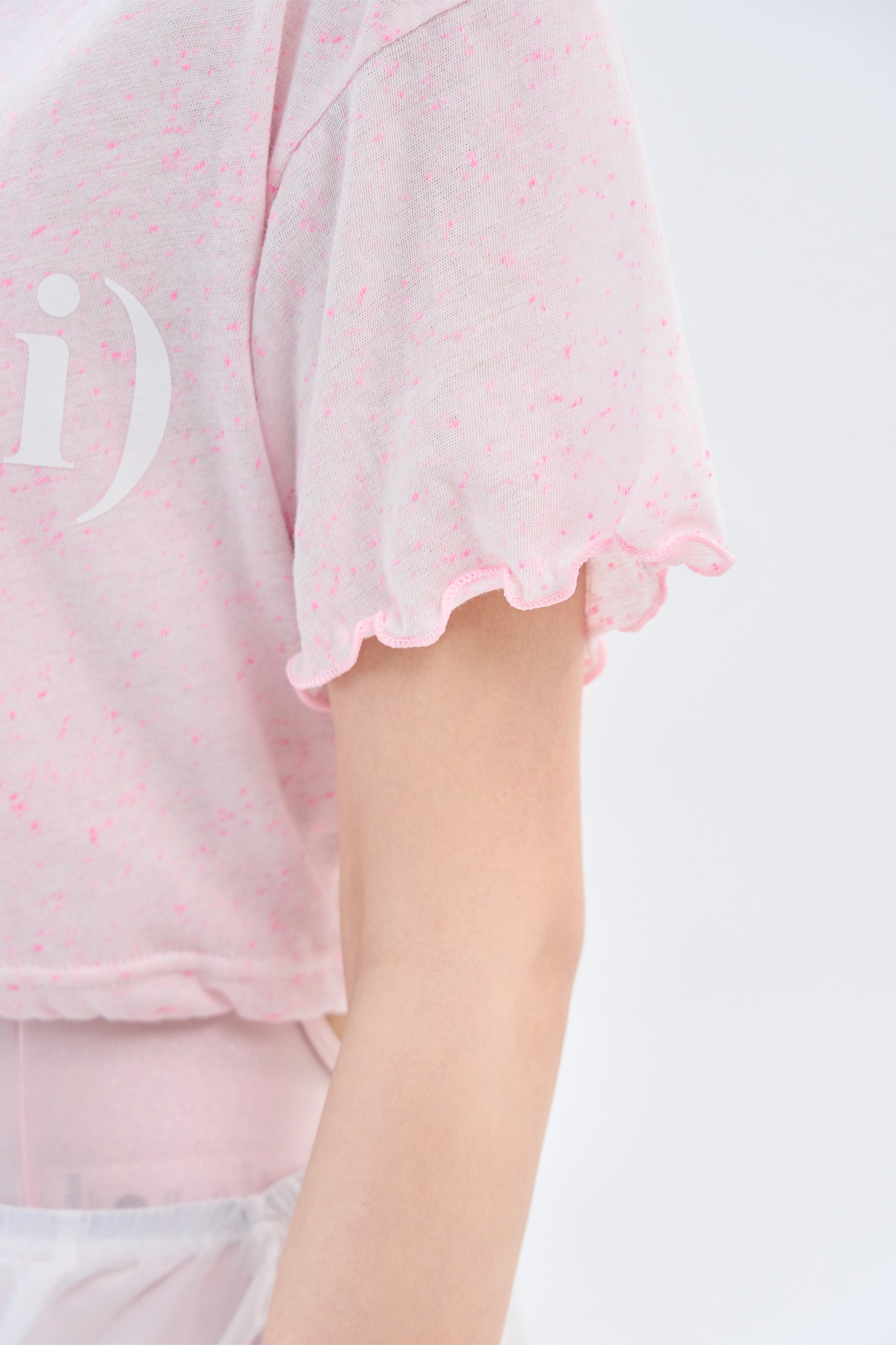 [3차 Reorder]Sparkling Crop Tee _ Milk Pink