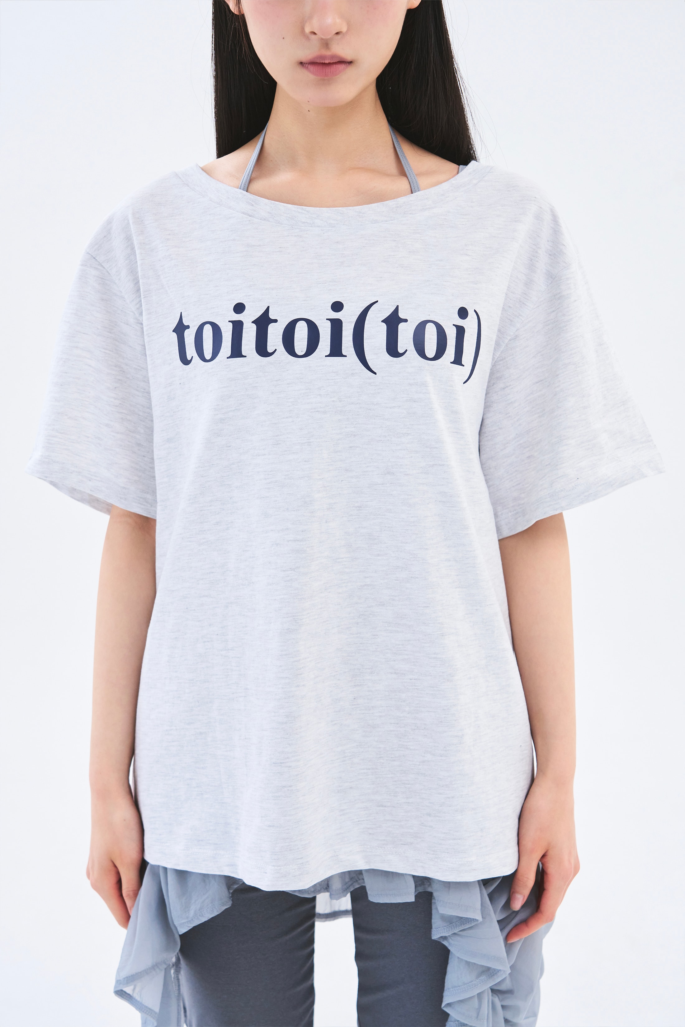 [4차 Reorder]Toitoi(toi) Drape Shoulder Tee _ Cloud Melange