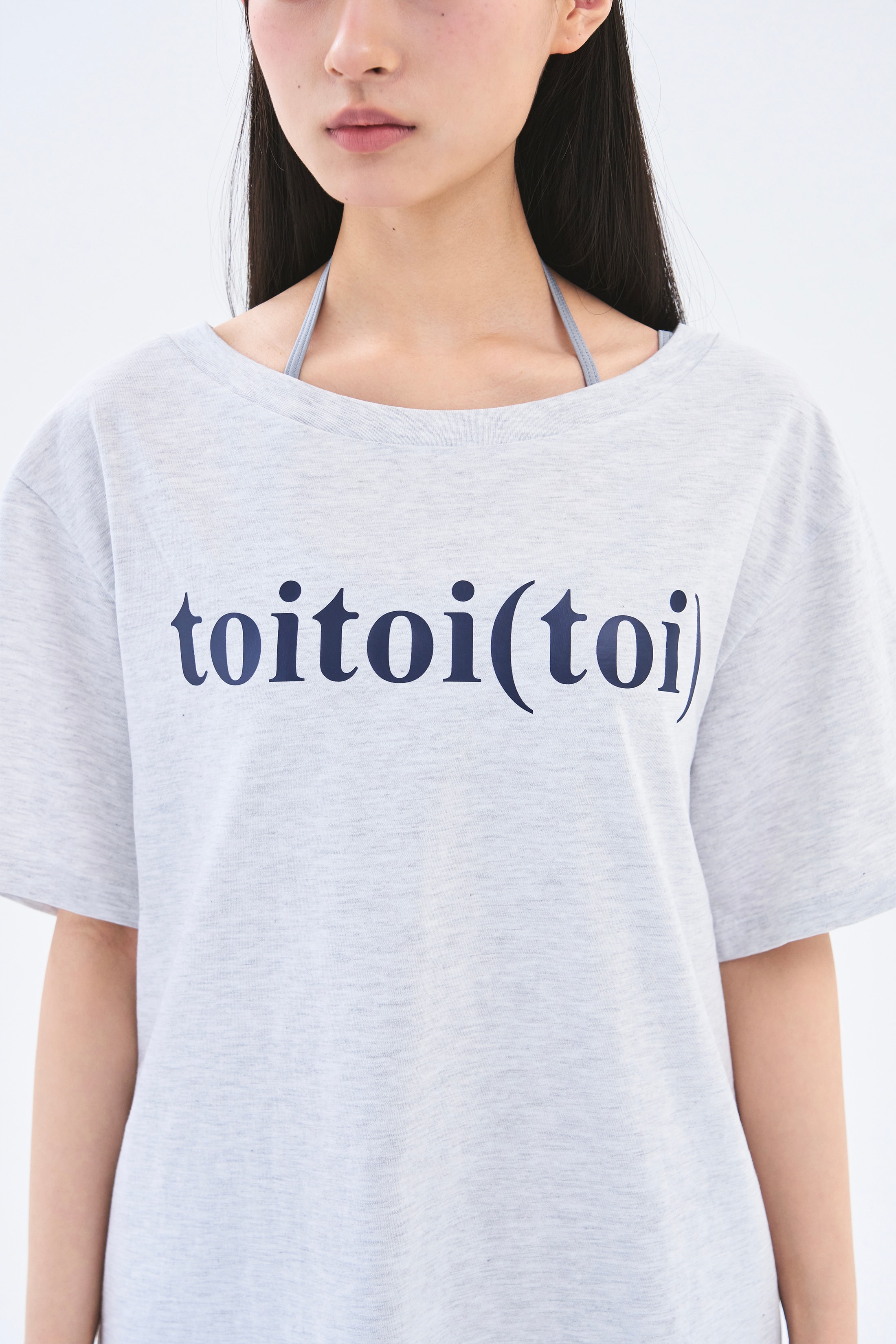 [4차 Reorder]Toitoi(toi) Drape Shoulder Tee _ Cloud Melange