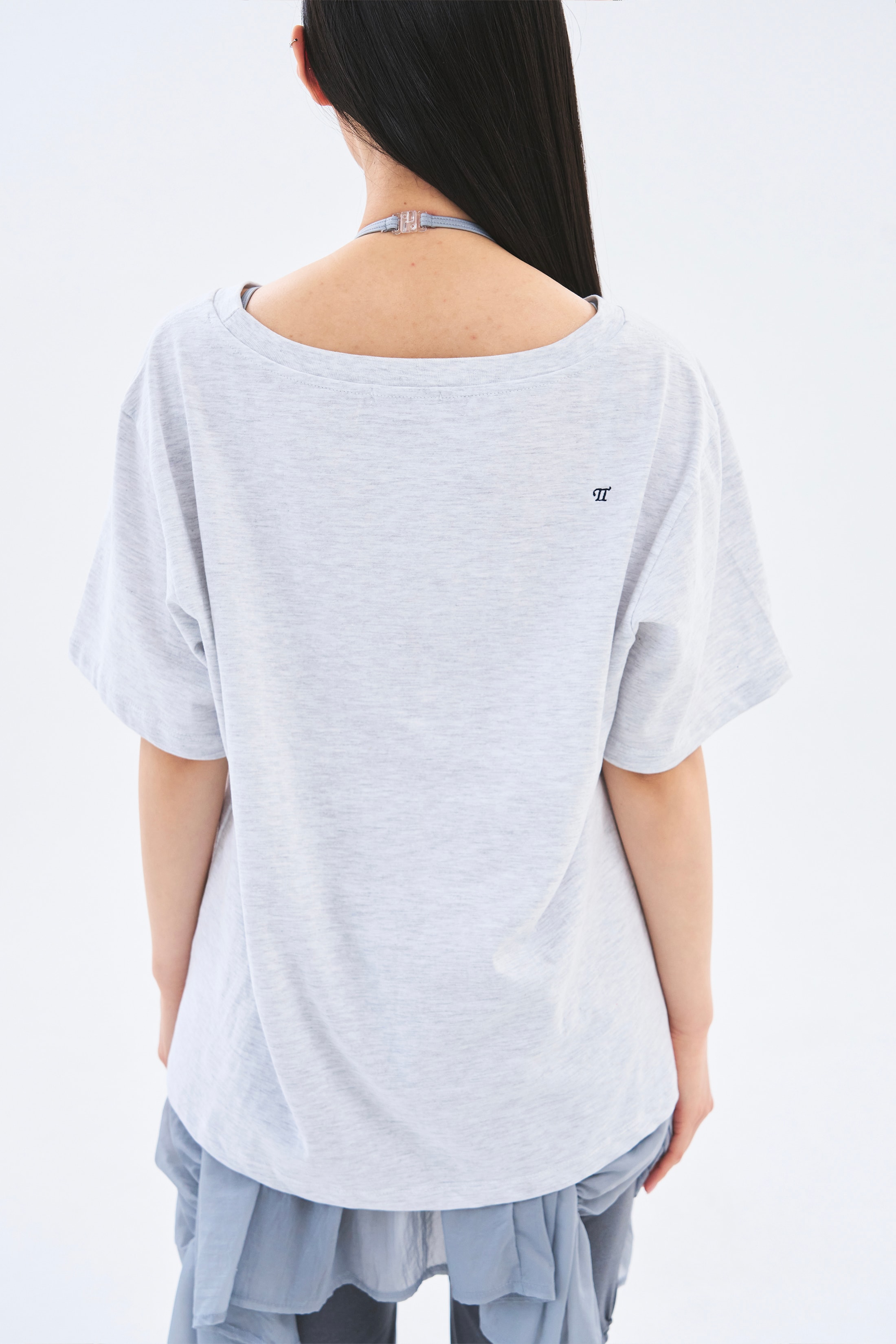 [4차 Reorder]Toitoi(toi) Drape Shoulder Tee _ Cloud Melange