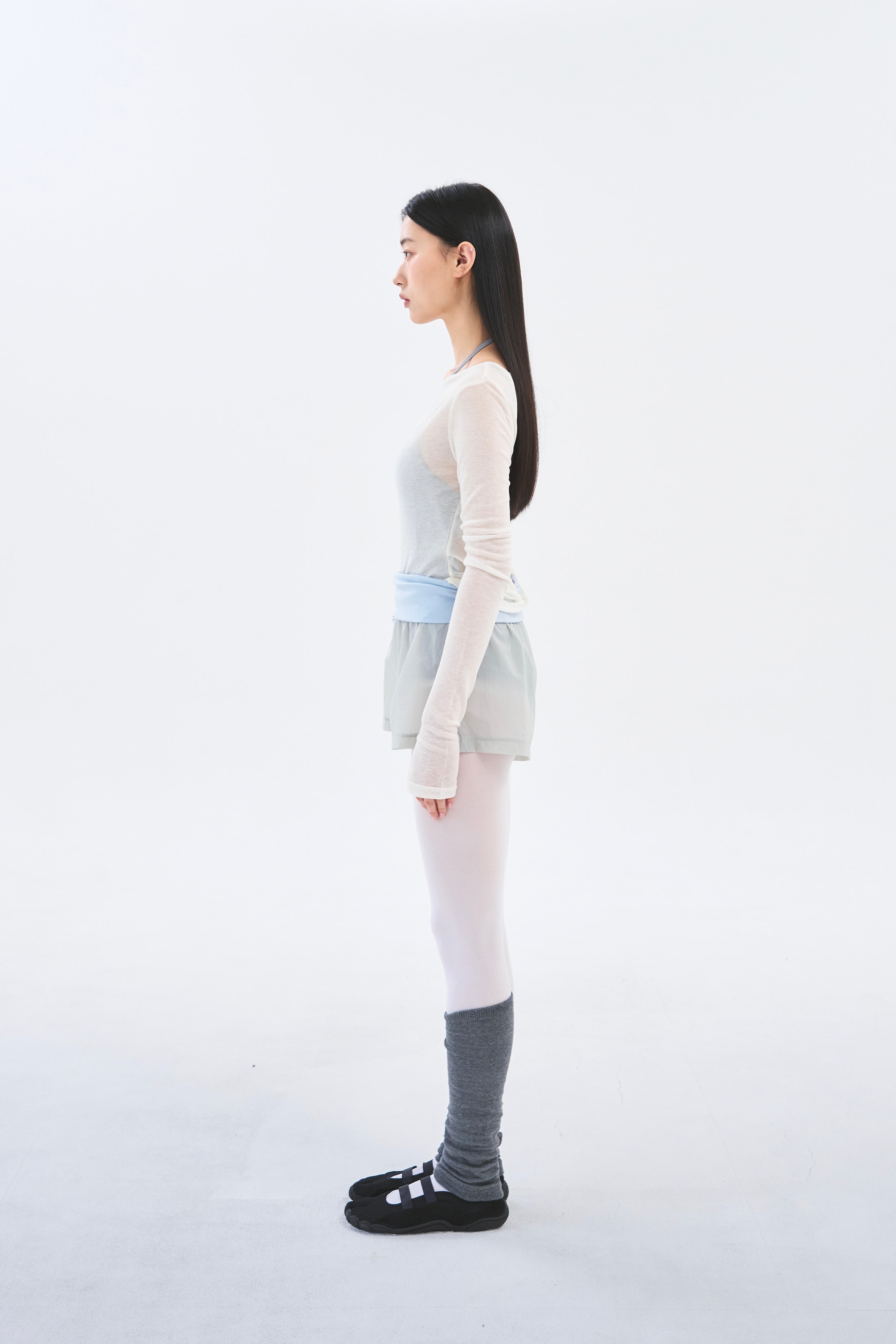[8차 Reorder|9월2주차 순차발송]Contrast Sheer Shorts _ Sky Blue/Moss Grey