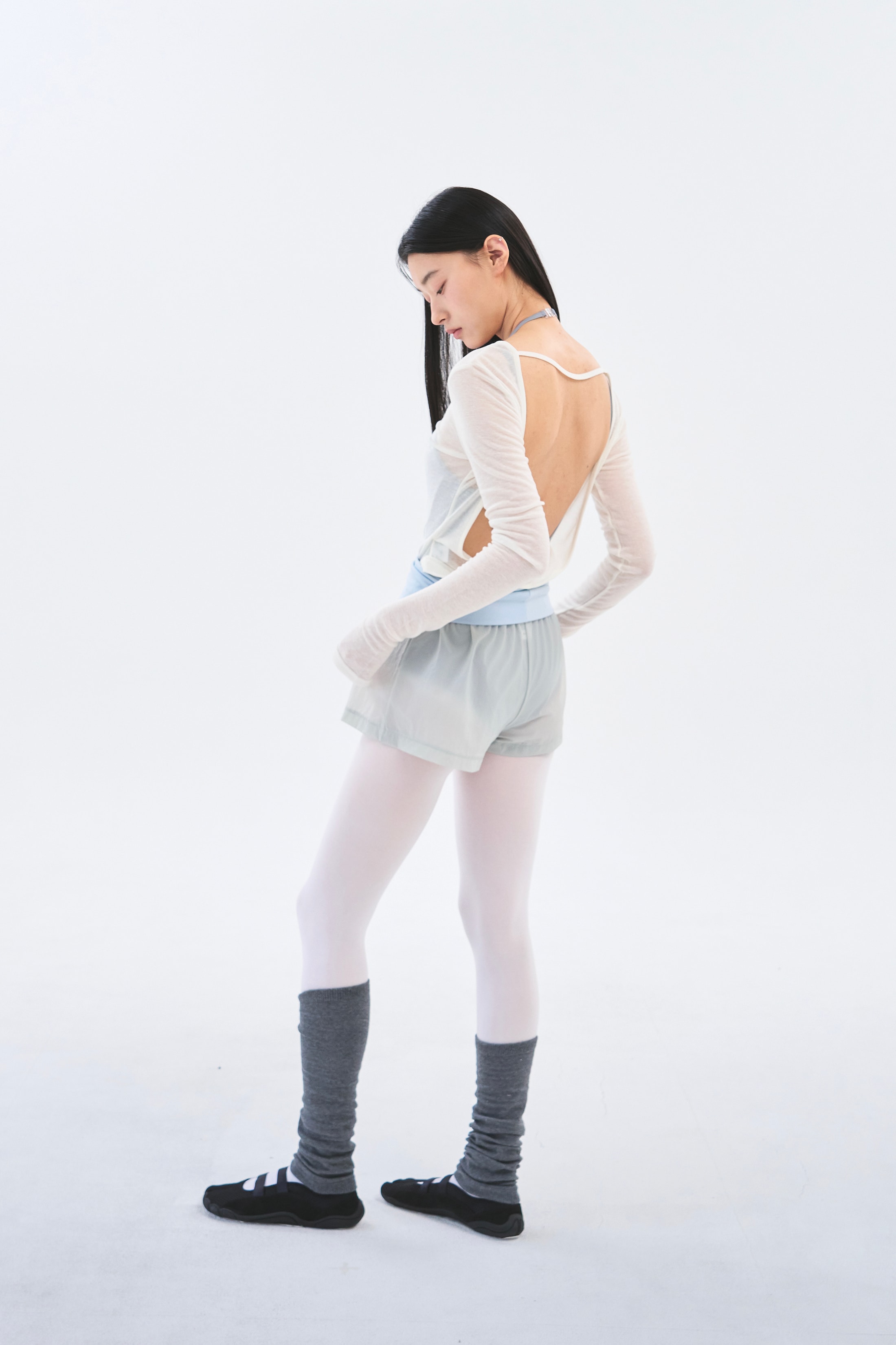 [8차 Reorder|9월2주차 순차발송]Contrast Sheer Shorts _ Sky Blue/Moss Grey