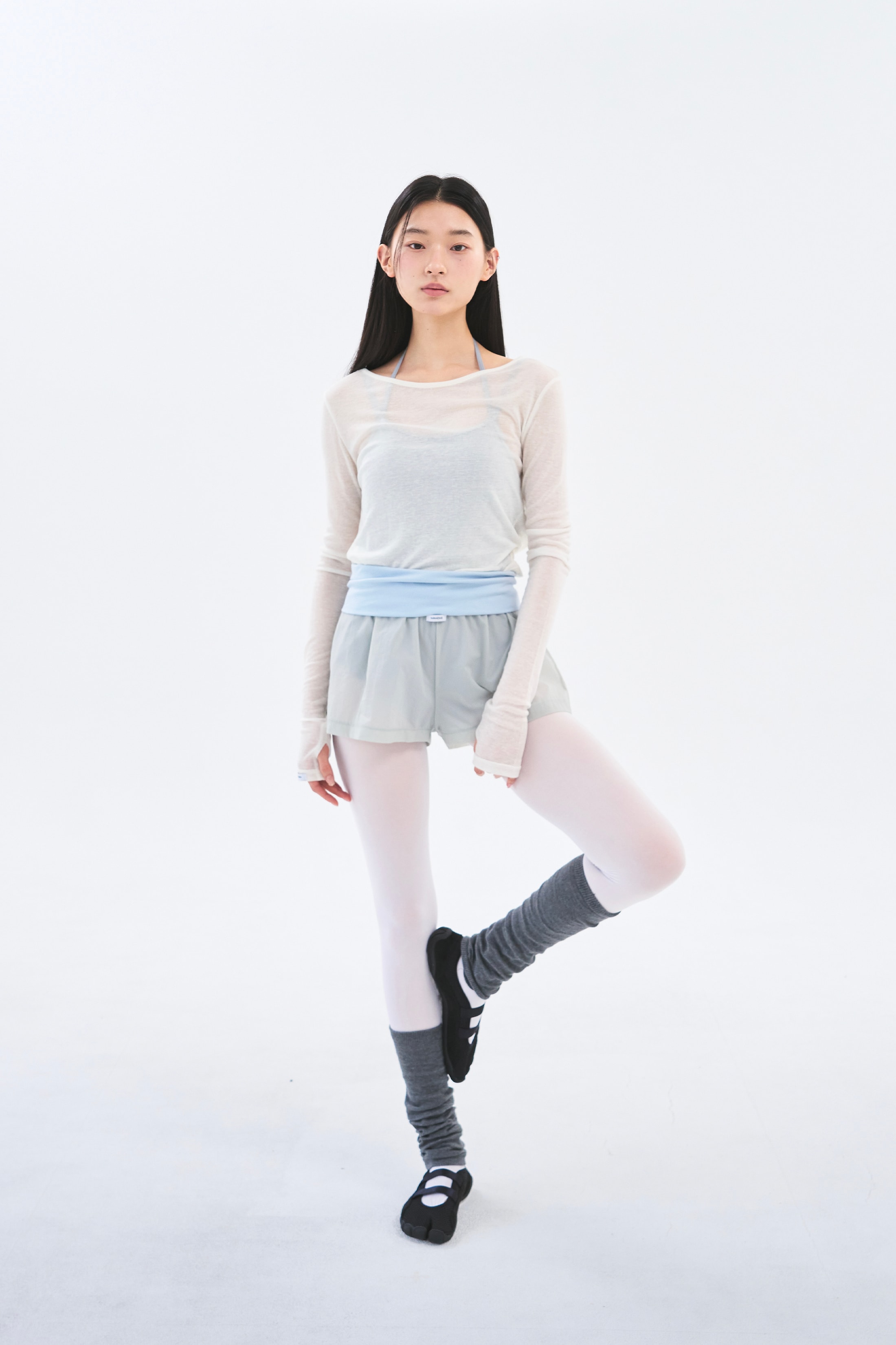[8차 Reorder|9월2주차 순차발송]Contrast Sheer Shorts _ Sky Blue/Moss Grey