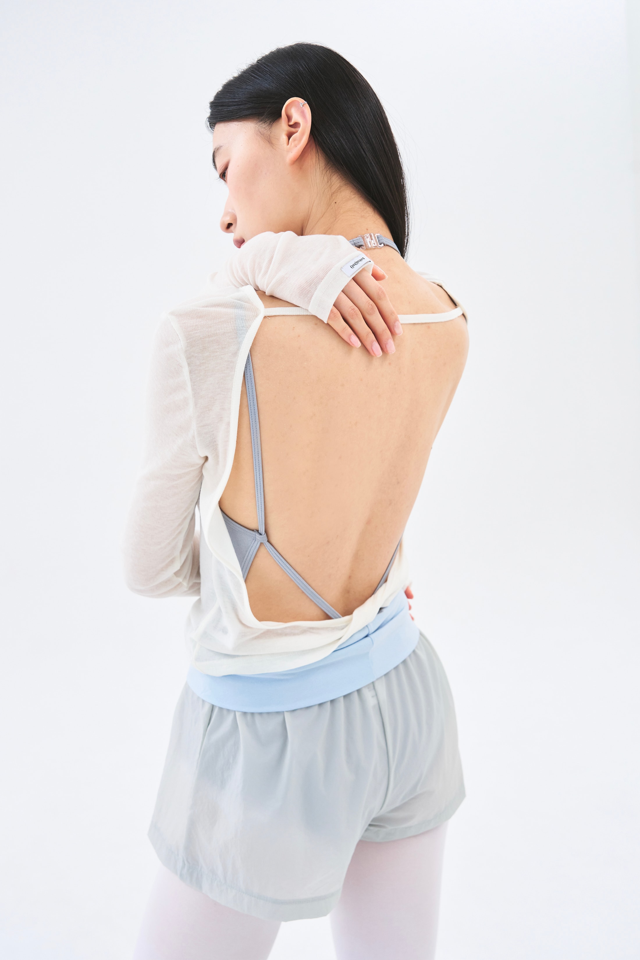 [8차 Reorder|9월2주차 순차발송]Contrast Sheer Shorts _ Sky Blue/Moss Grey