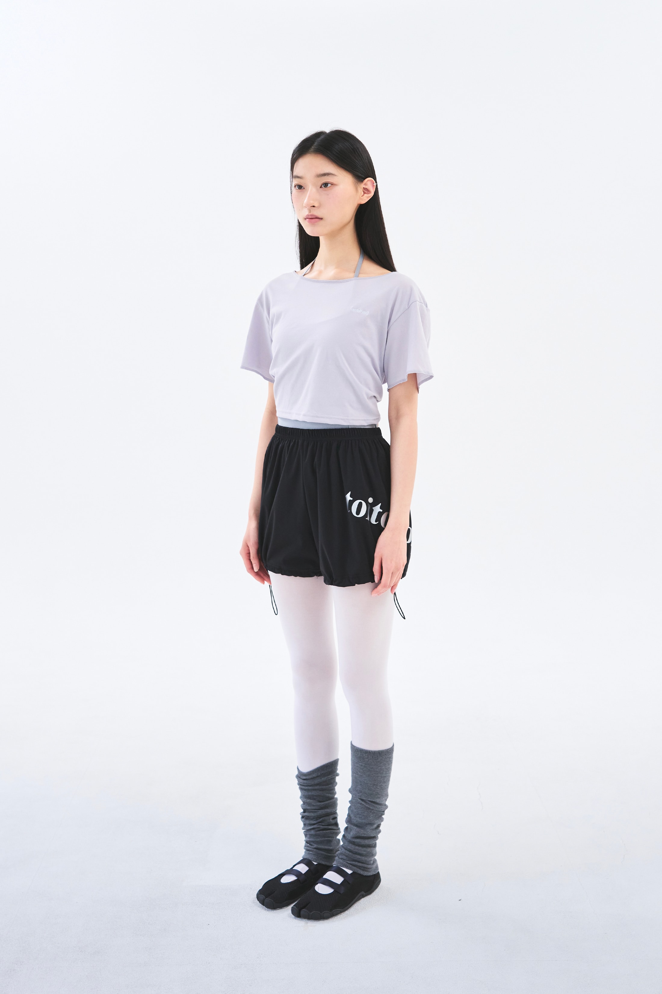 [4차 Reorder]Circle Back Crop Tee _ Grey Lavender