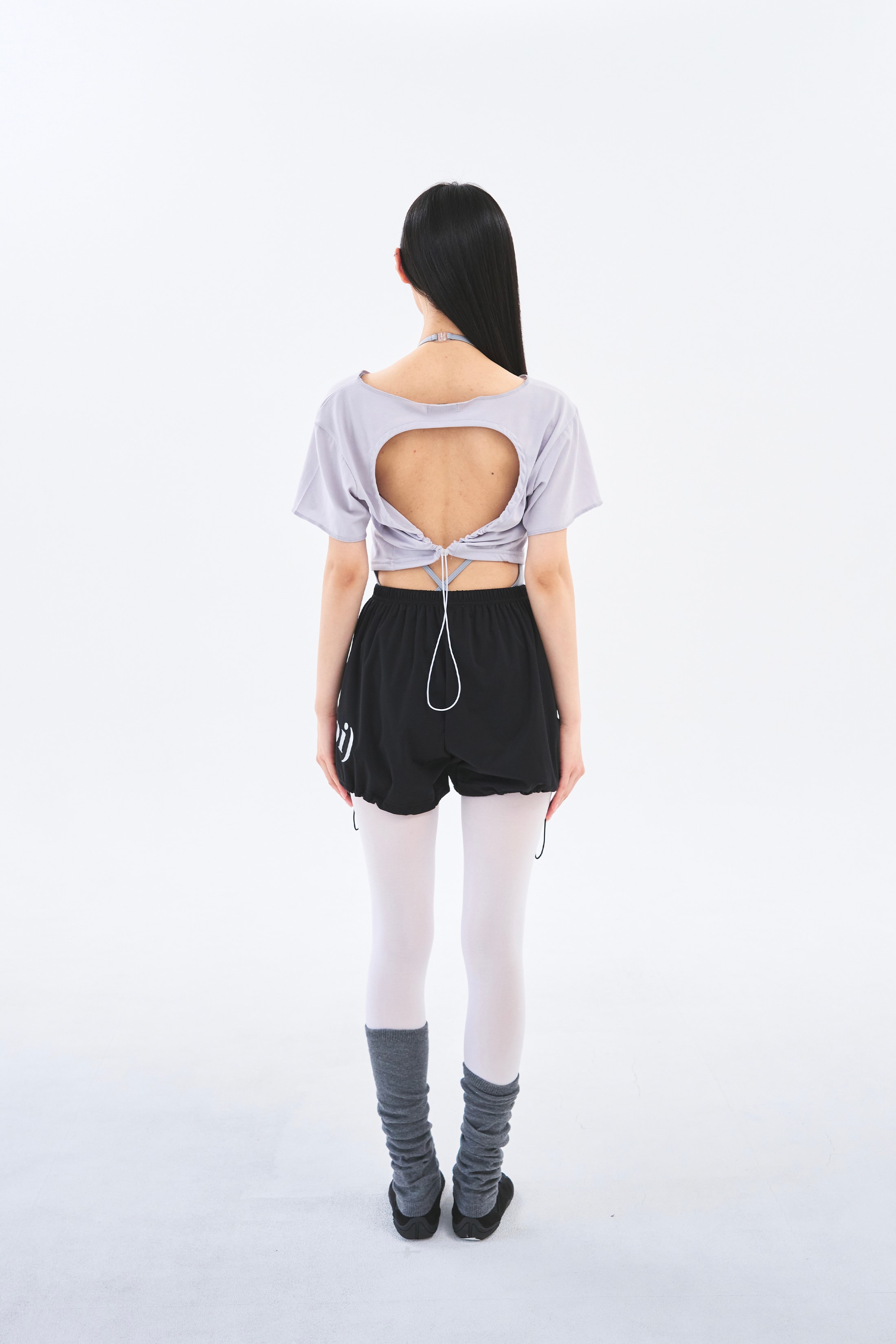 [4차 Reorder]Circle Back Crop Tee _ Grey Lavender