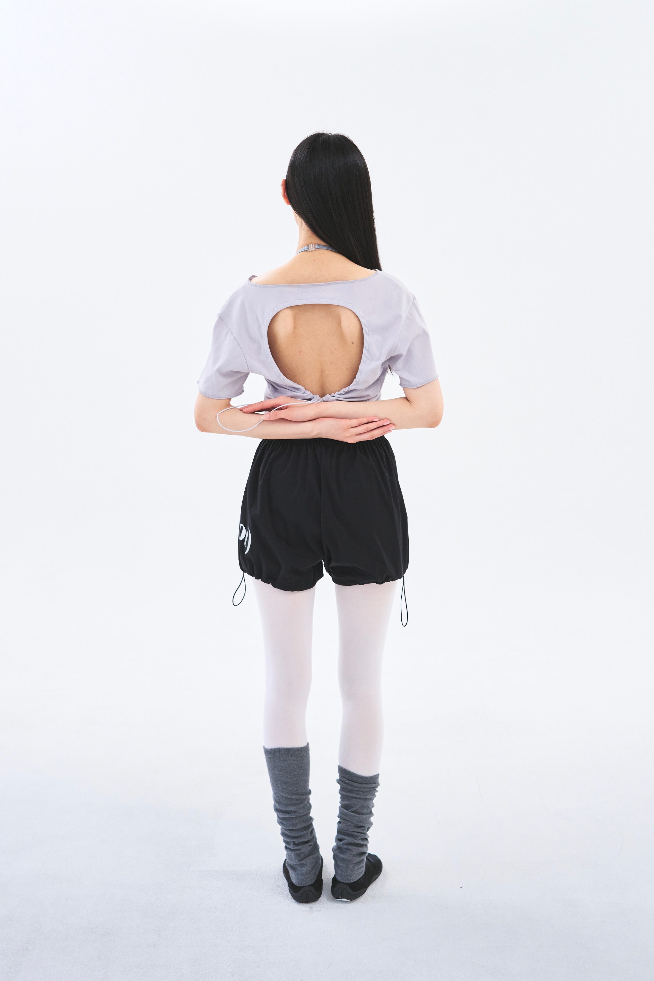 [4차 Reorder]Circle Back Crop Tee _ Grey Lavender