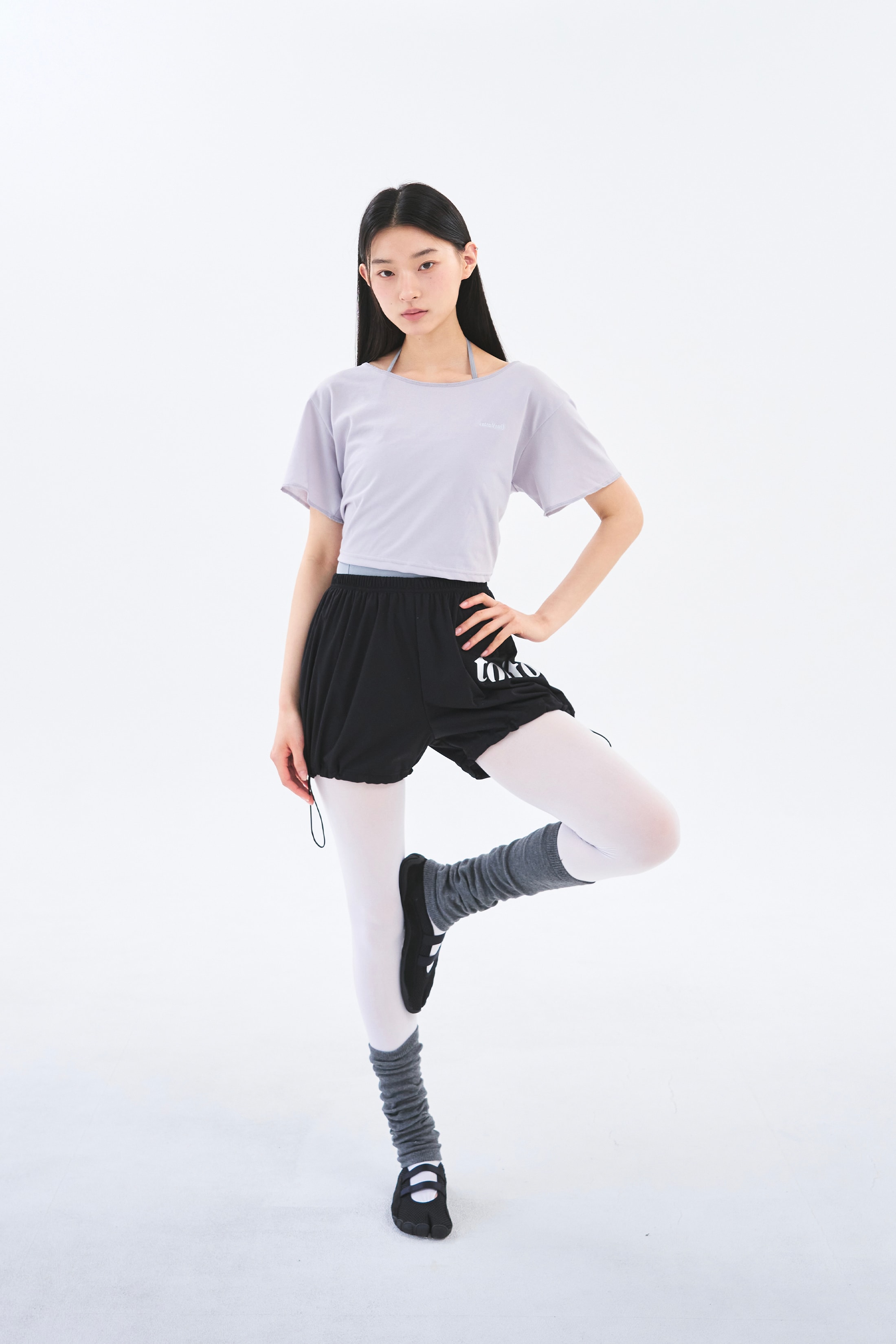[4차 Reorder]Circle Back Crop Tee _ Grey Lavender