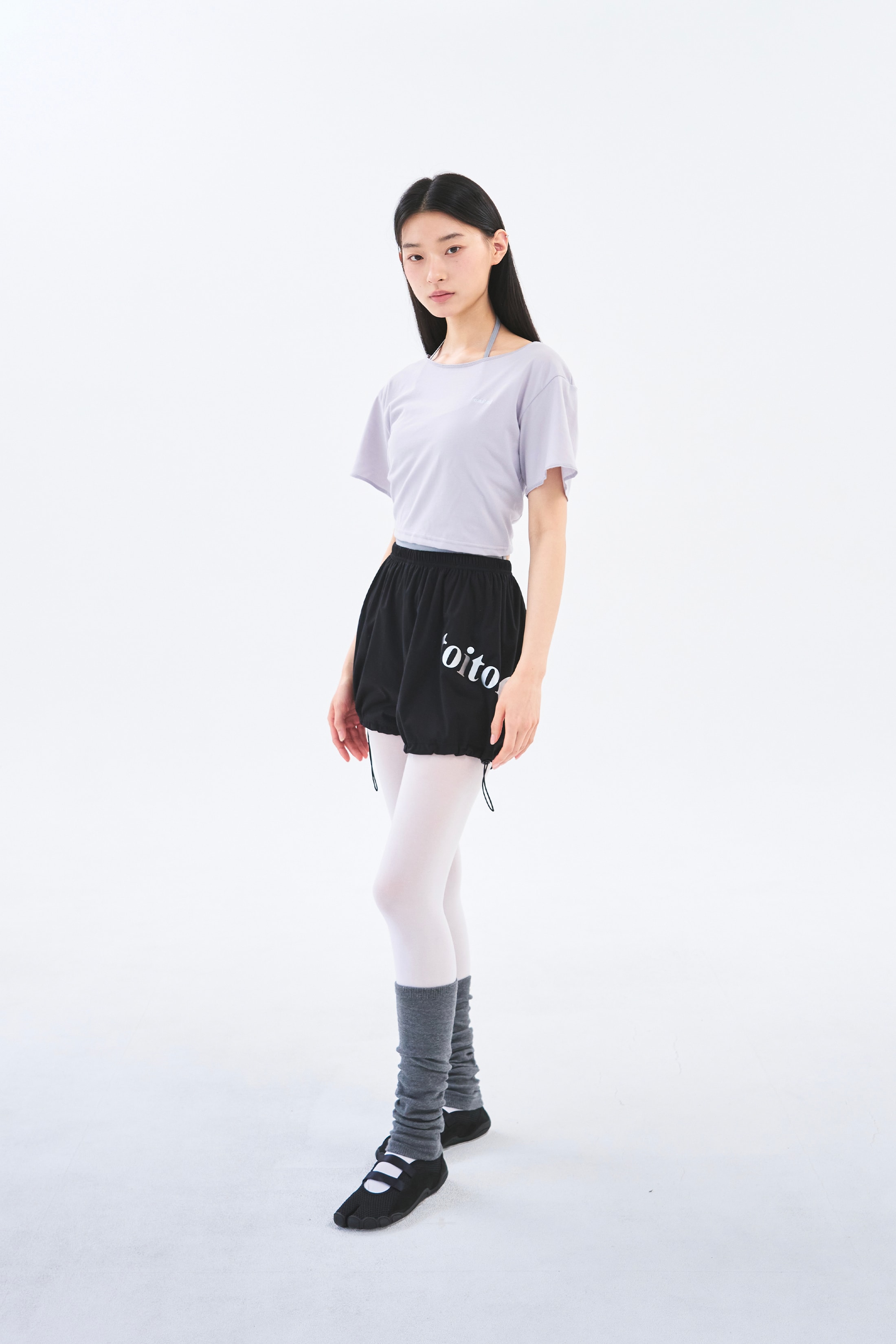 [4차 Reorder]Circle Back Crop Tee _ Grey Lavender