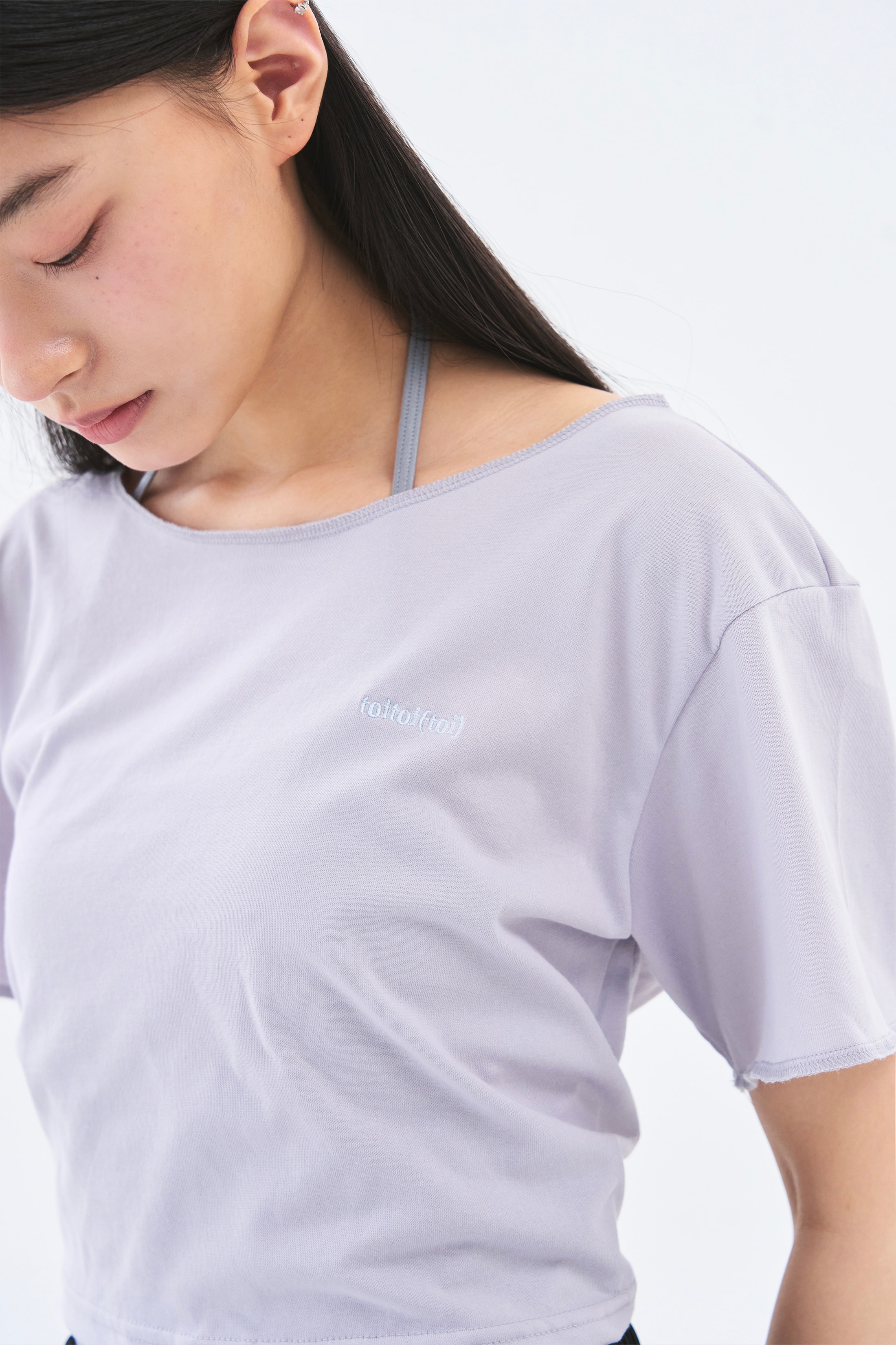 [4차 Reorder]Circle Back Crop Tee _ Grey Lavender