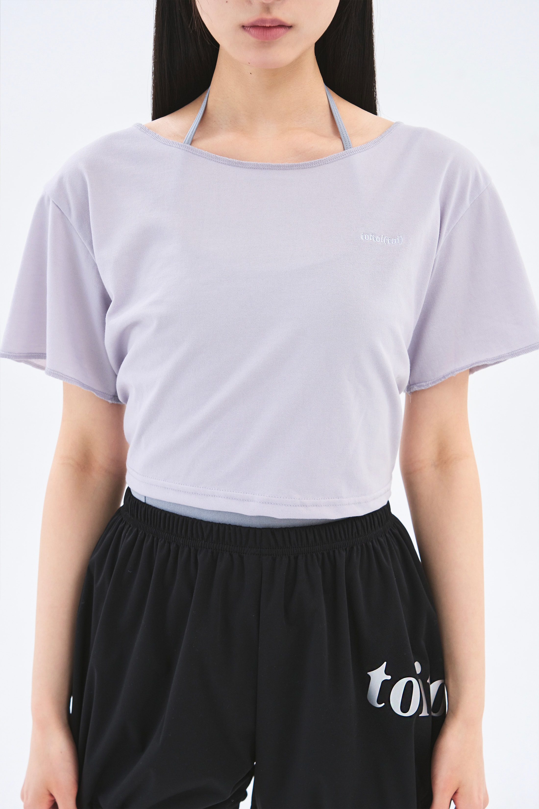 [4차 Reorder]Circle Back Crop Tee _ Grey Lavender