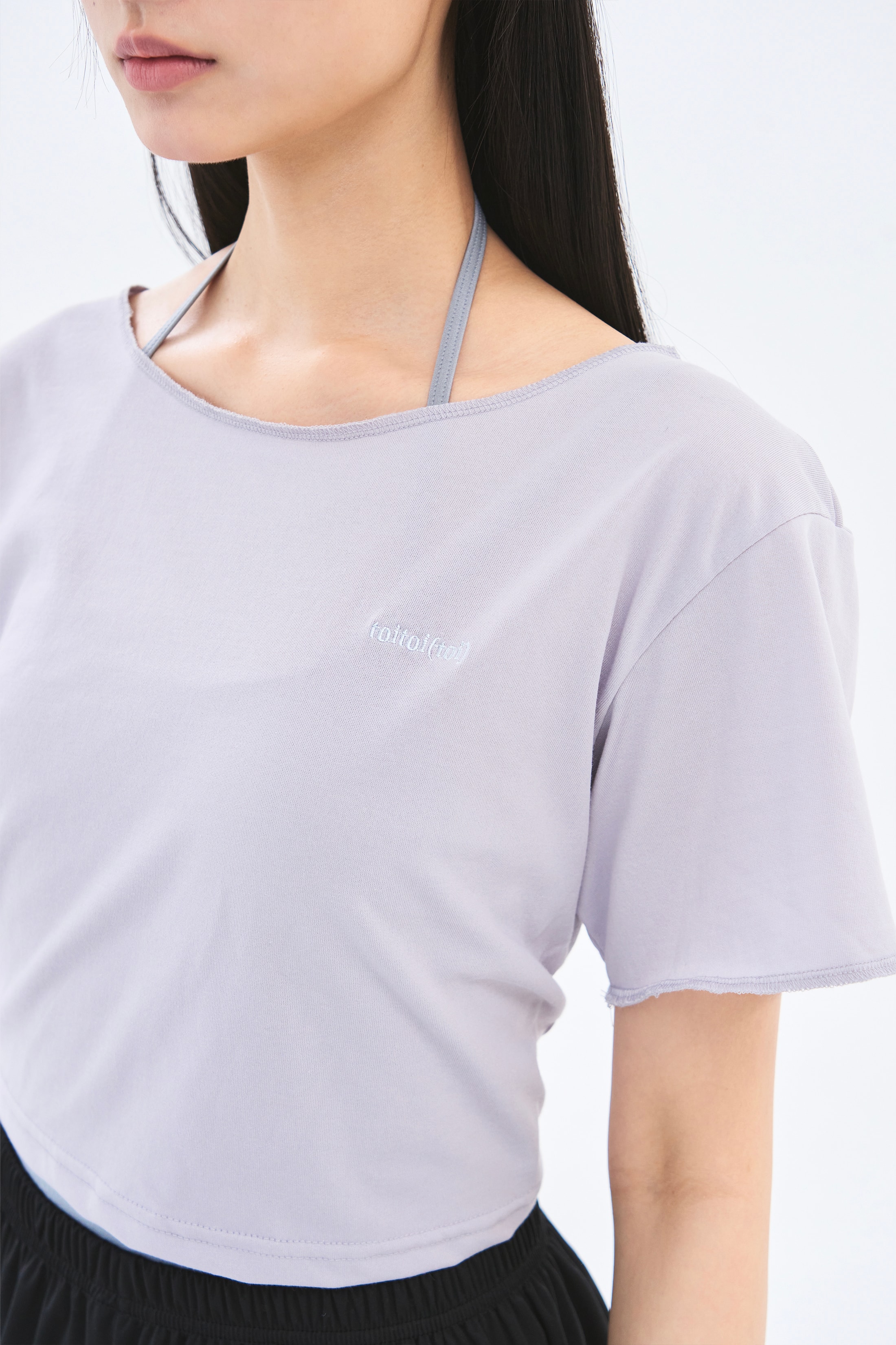 [4차 Reorder]Circle Back Crop Tee _ Grey Lavender