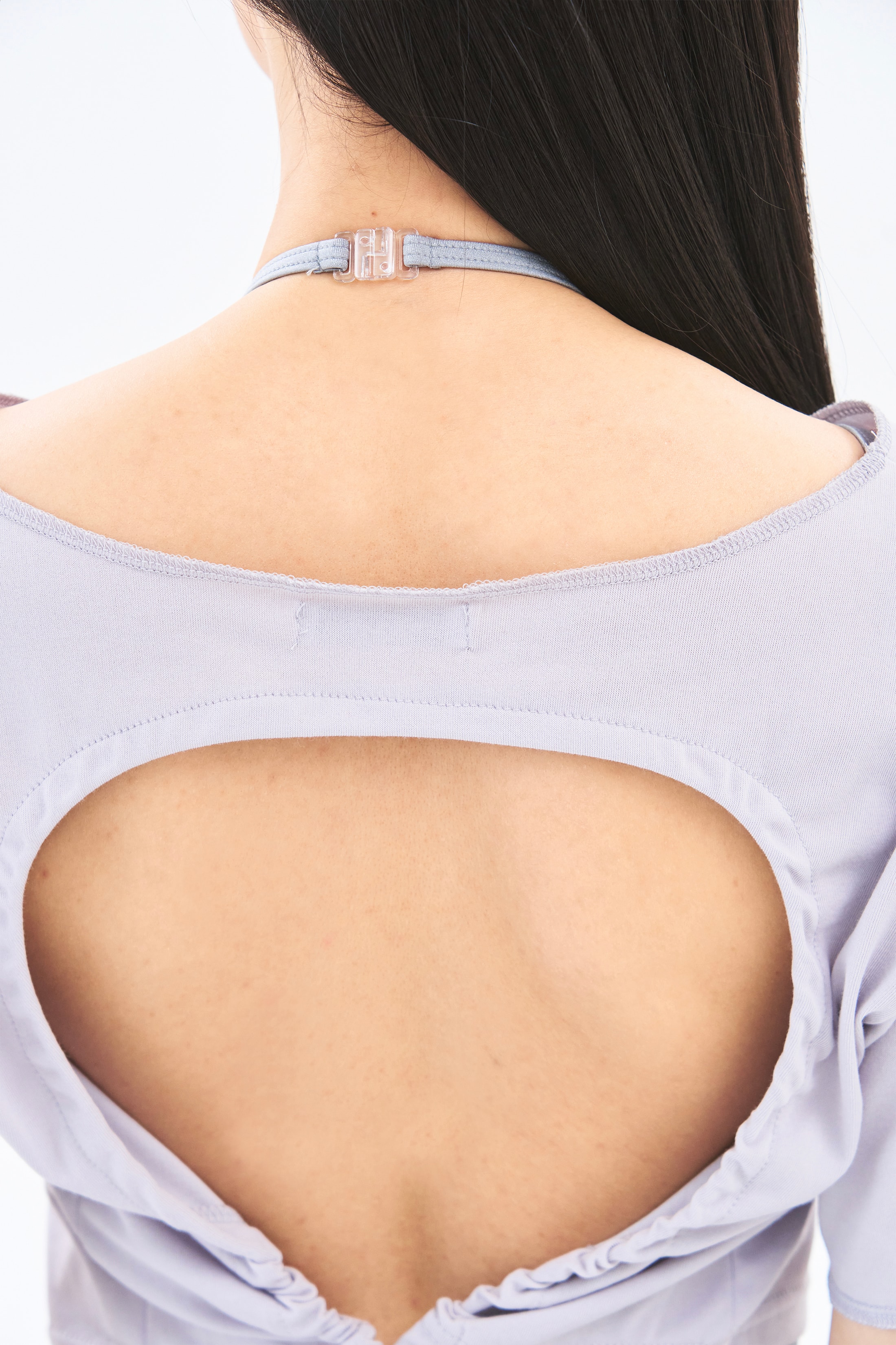 [4차 Reorder]Circle Back Crop Tee _ Grey Lavender