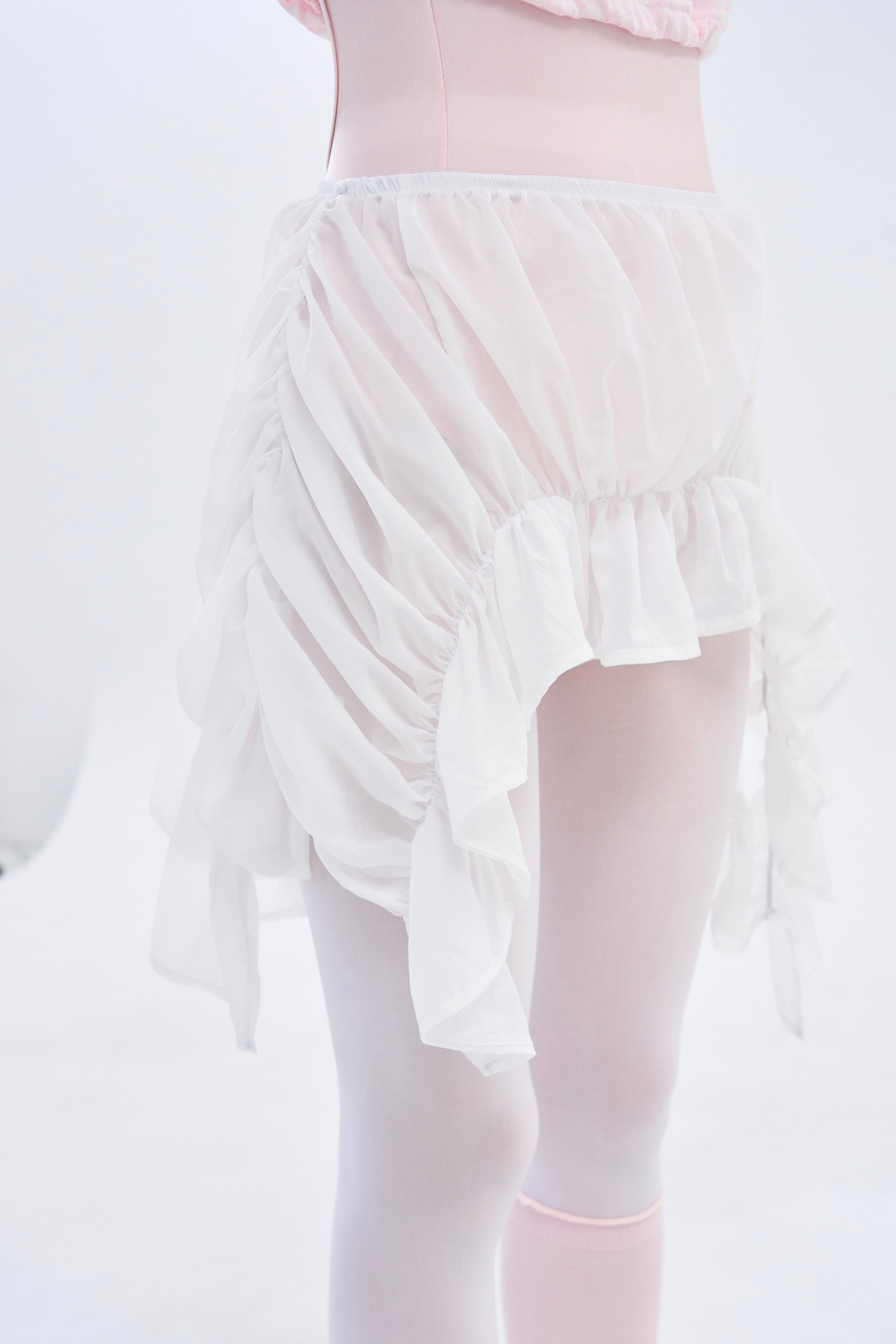 Sheer Coil Skirt _ Pure White