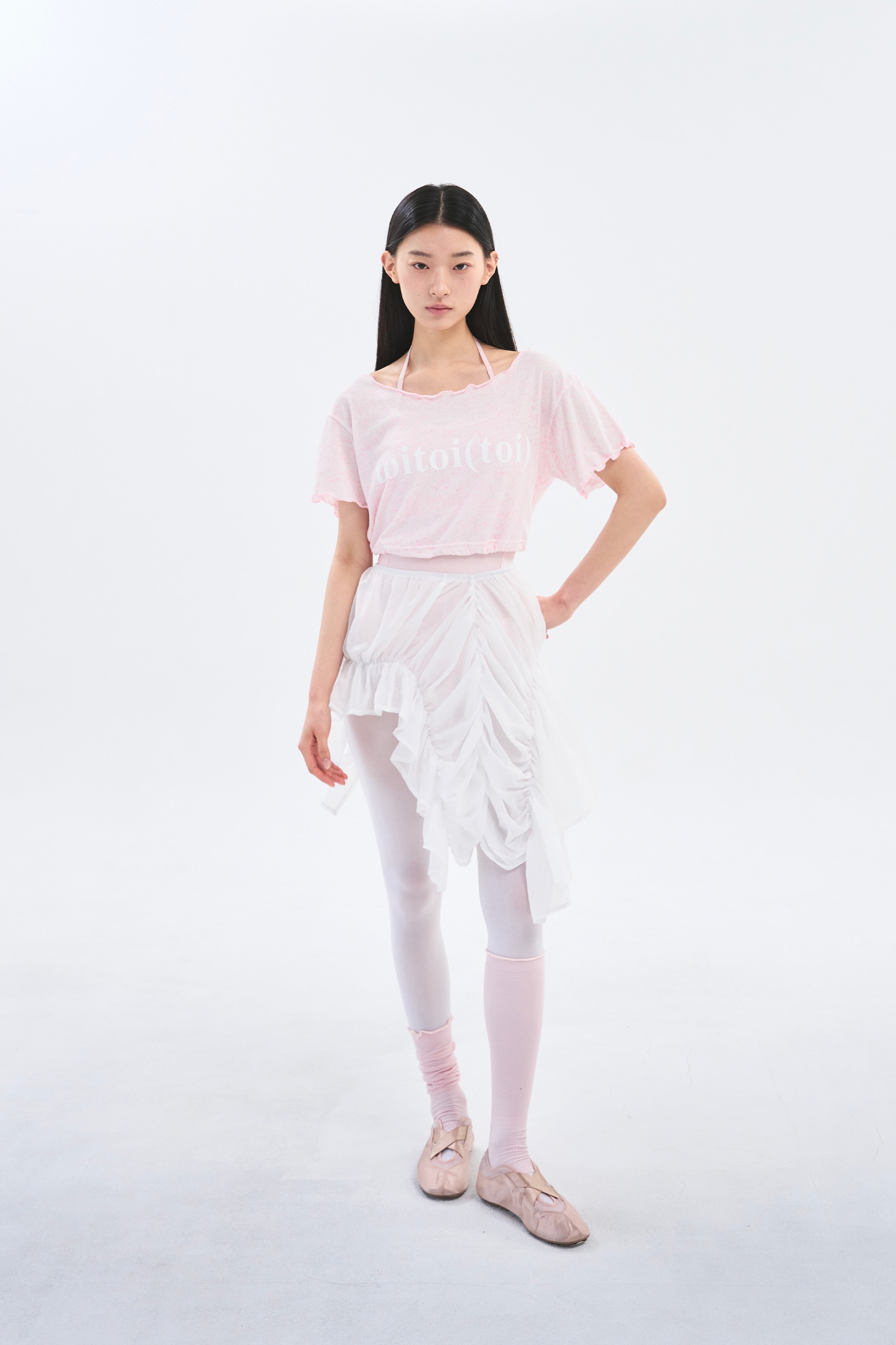 [3차 Reorder]Sparkling Crop Tee _ Milk Pink