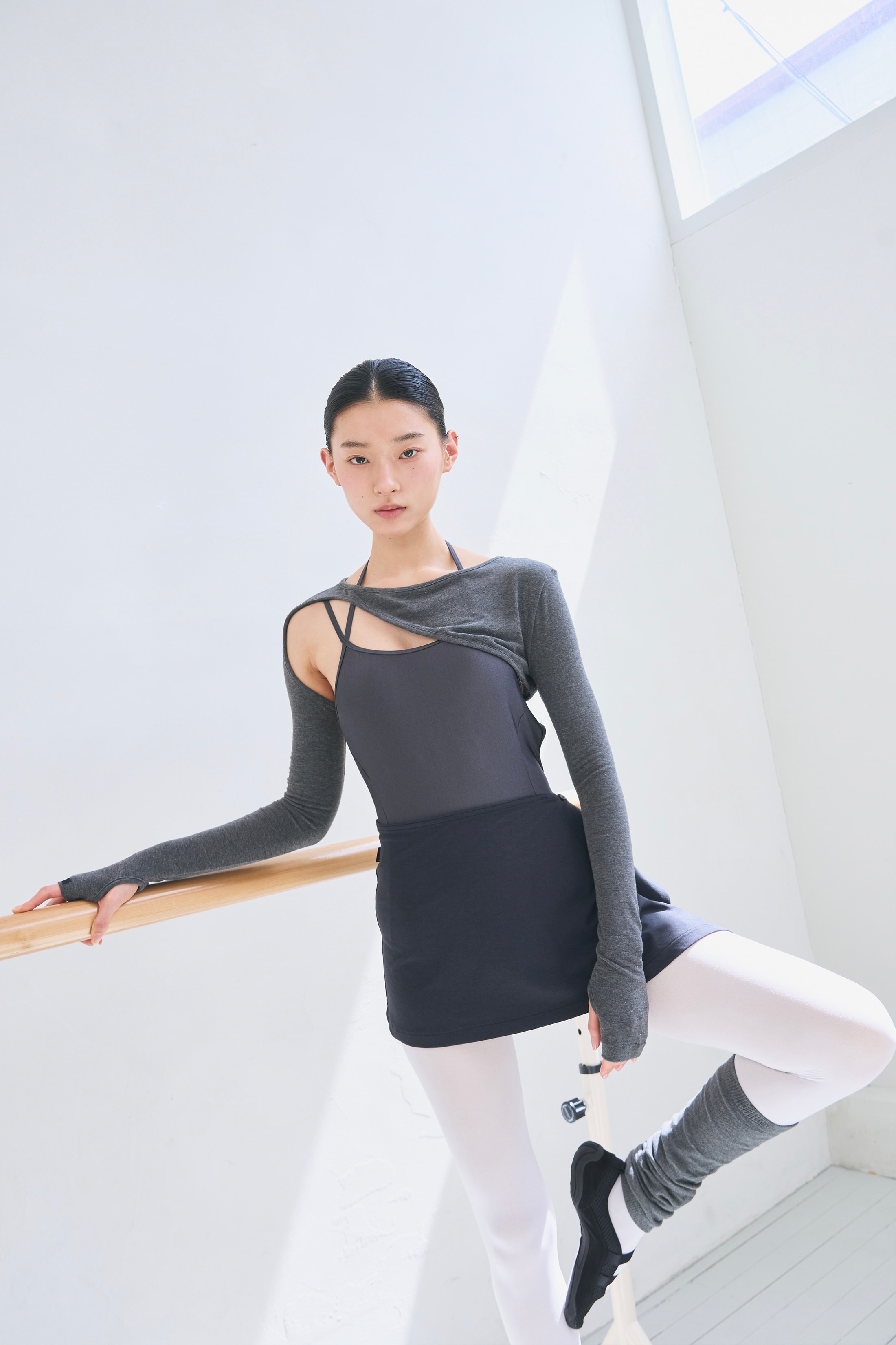 [Reorder]Contour Shrug _ Marl Grey