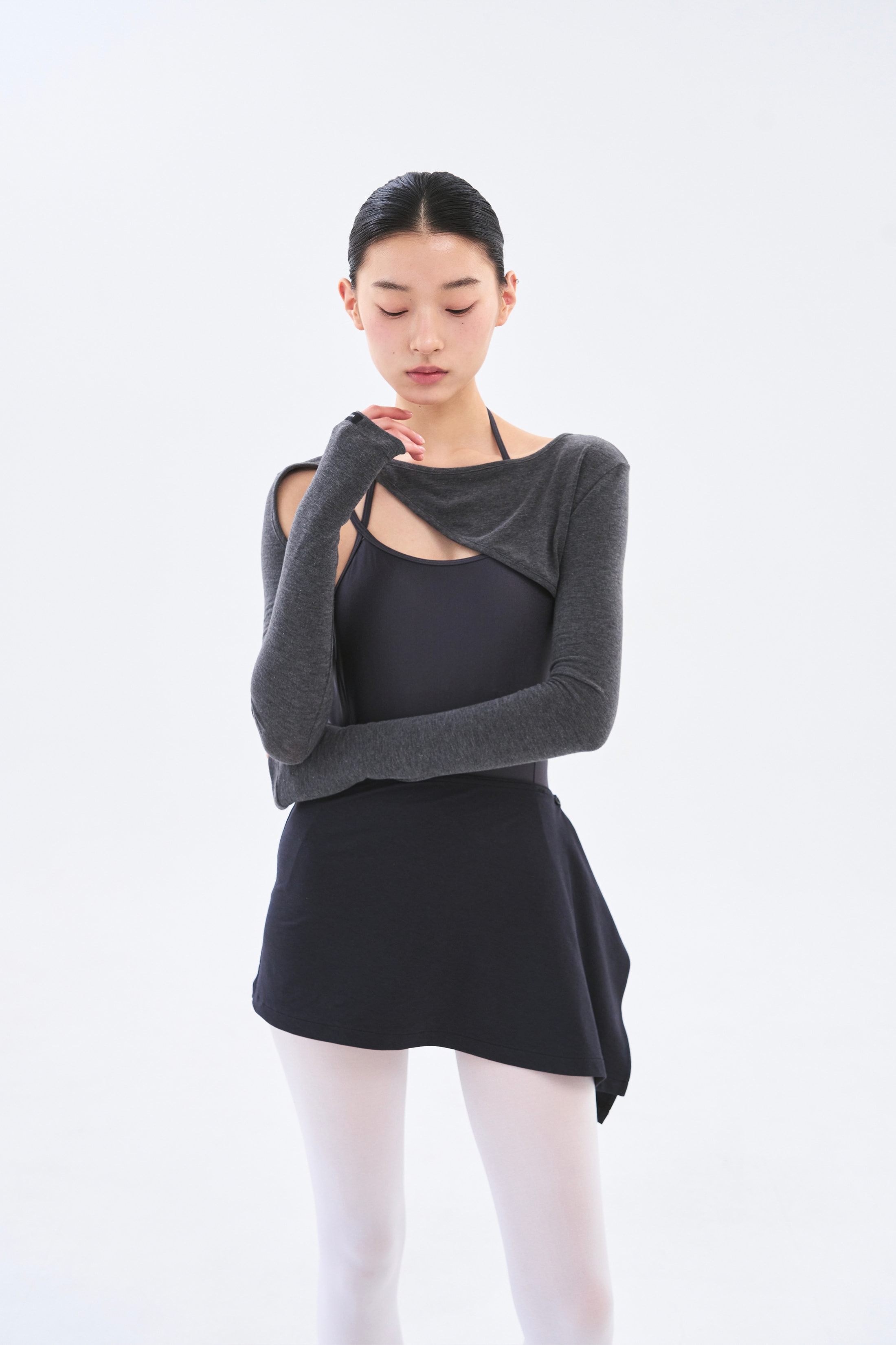 [Reorder]Contour Shrug _ Marl Grey