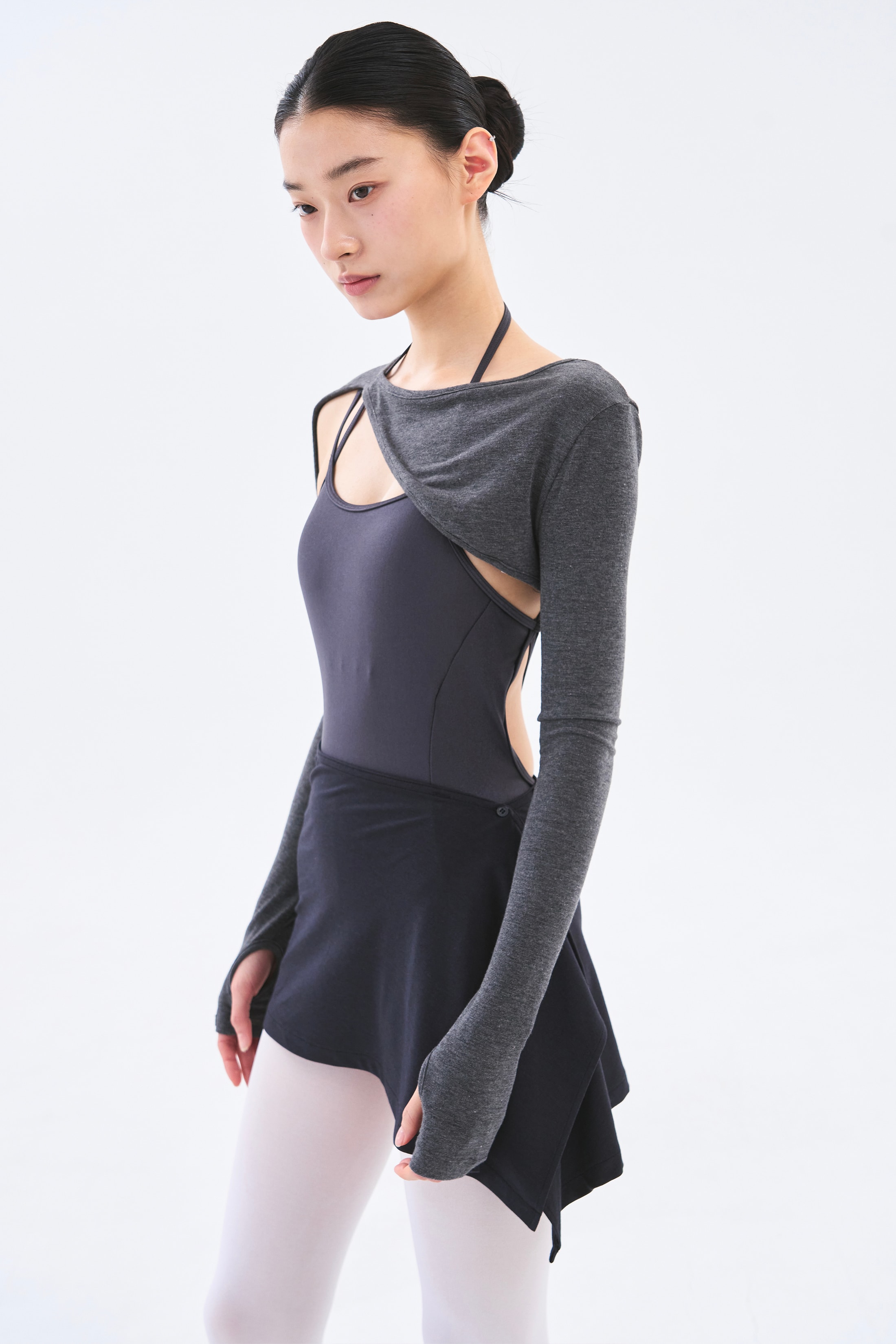 [Reorder]Contour Shrug _ Marl Grey