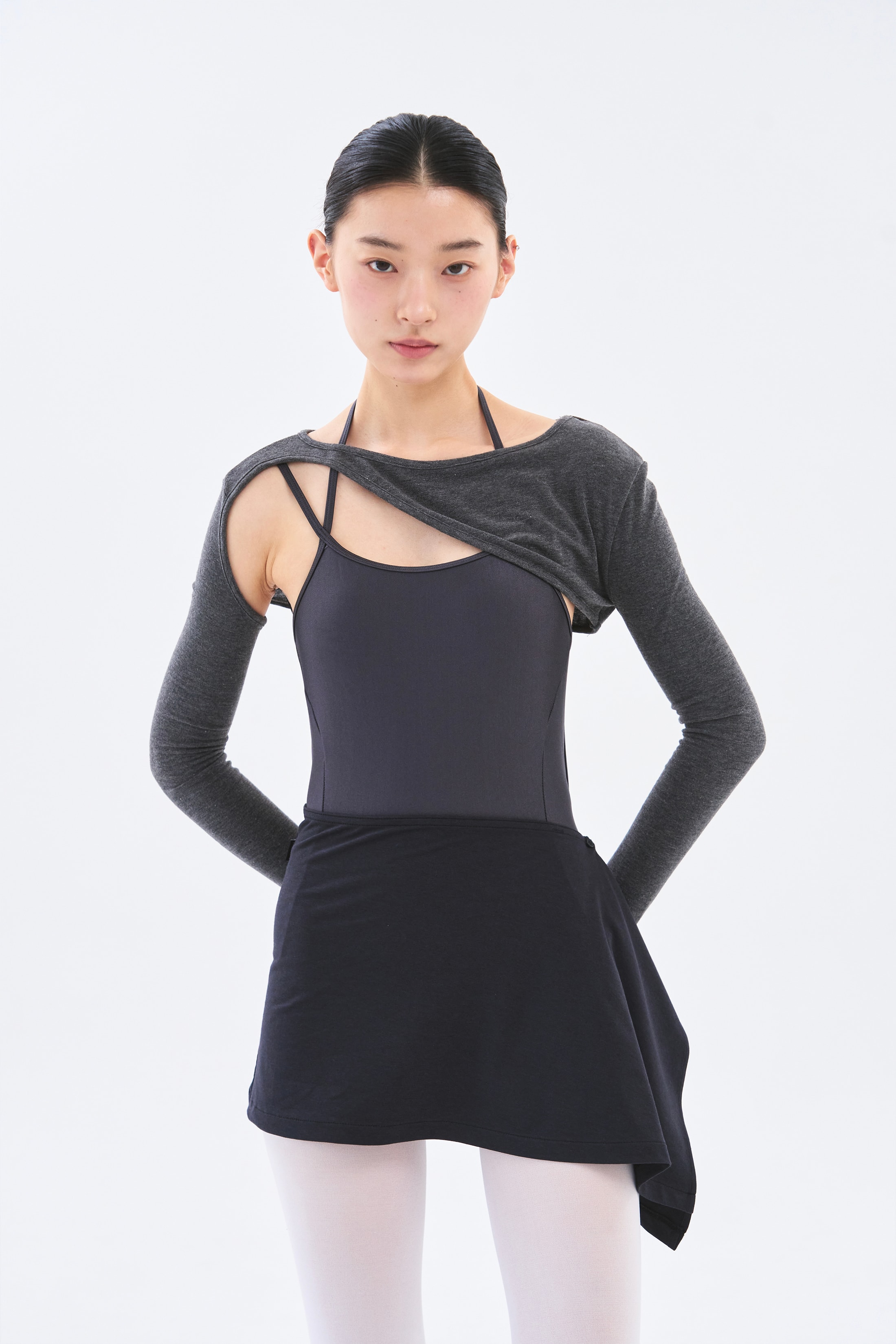 [Reorder]Contour Shrug _ Marl Grey