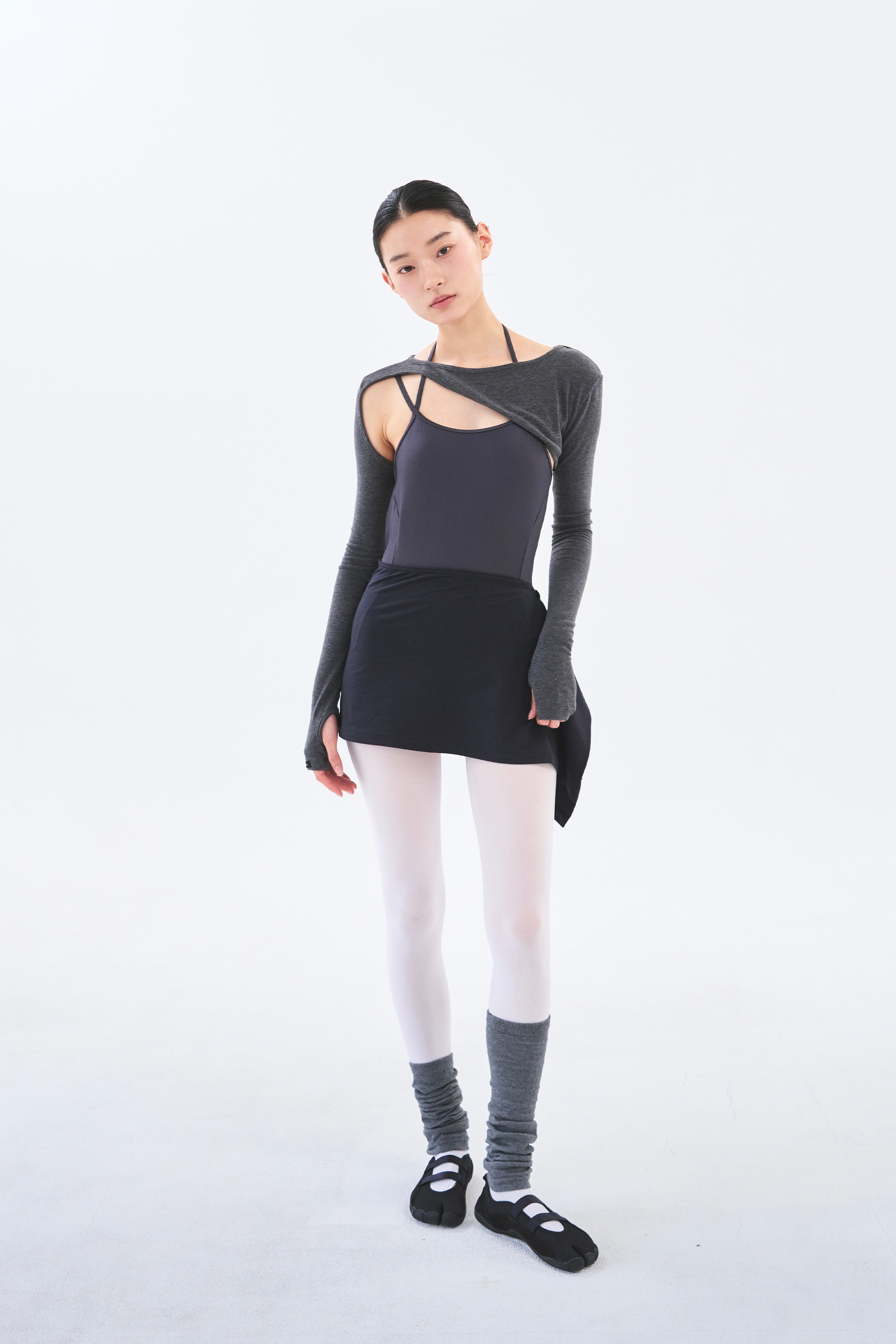 [Reorder]Contour Shrug _ Marl Grey