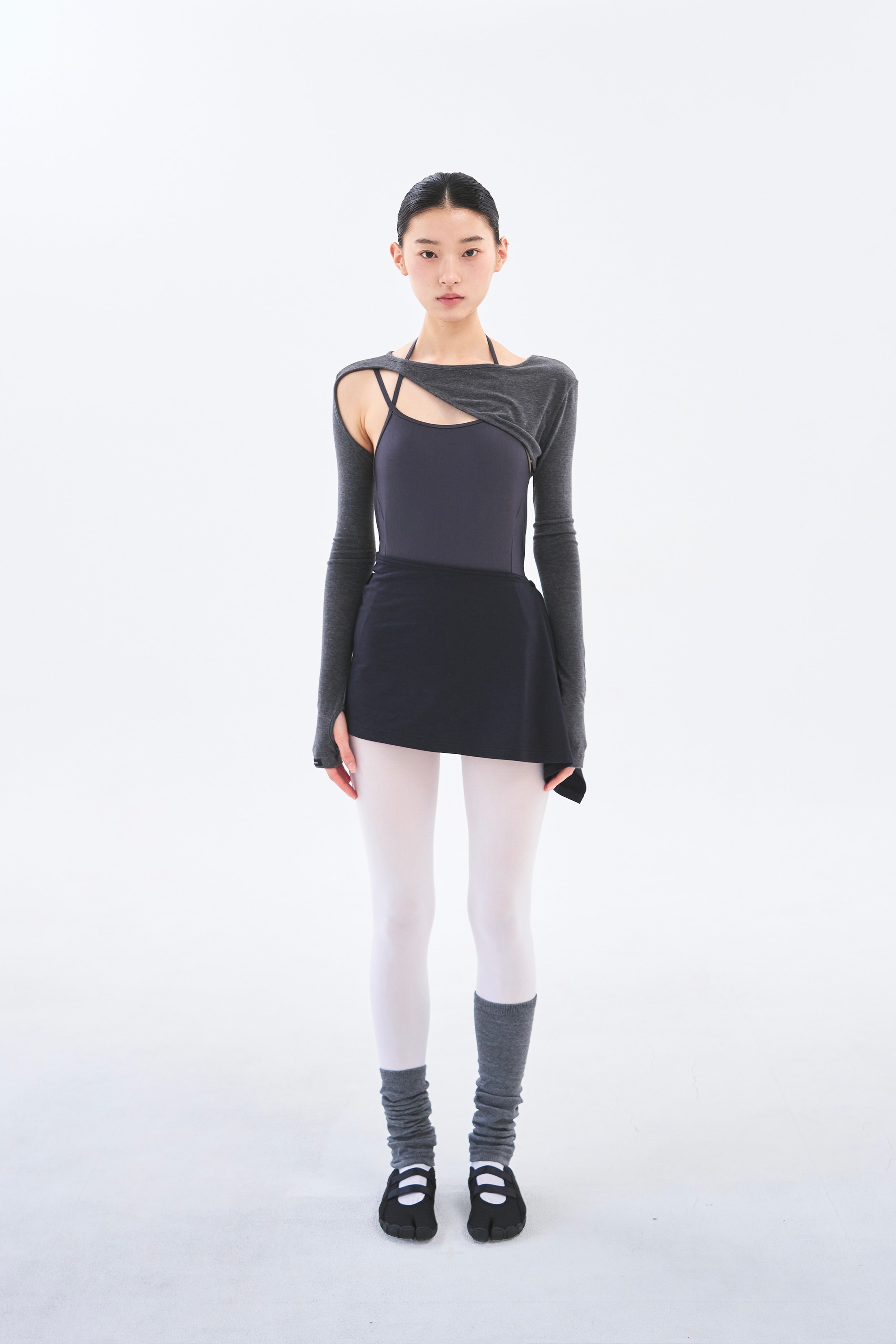 [Reorder]Contour Shrug _ Marl Grey