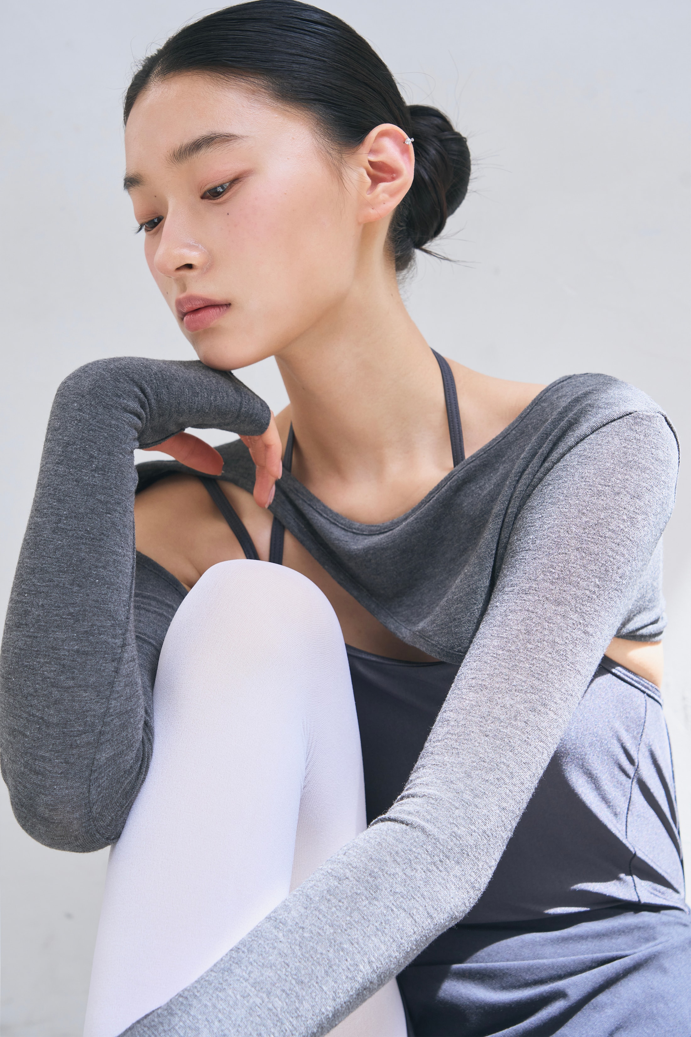[Reorder]Contour Shrug _ Marl Grey