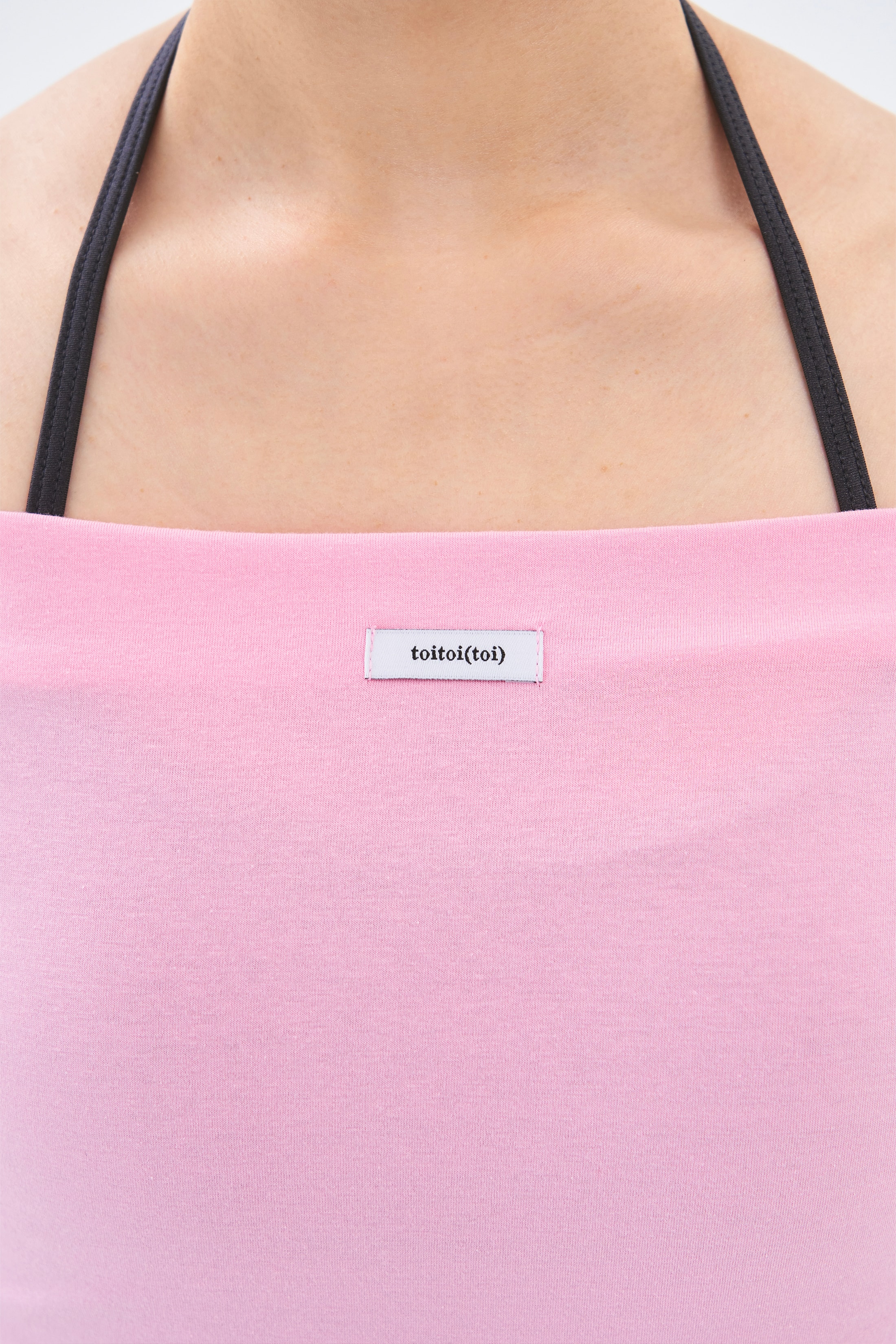Off Shoulder Tee _ Clear Pink