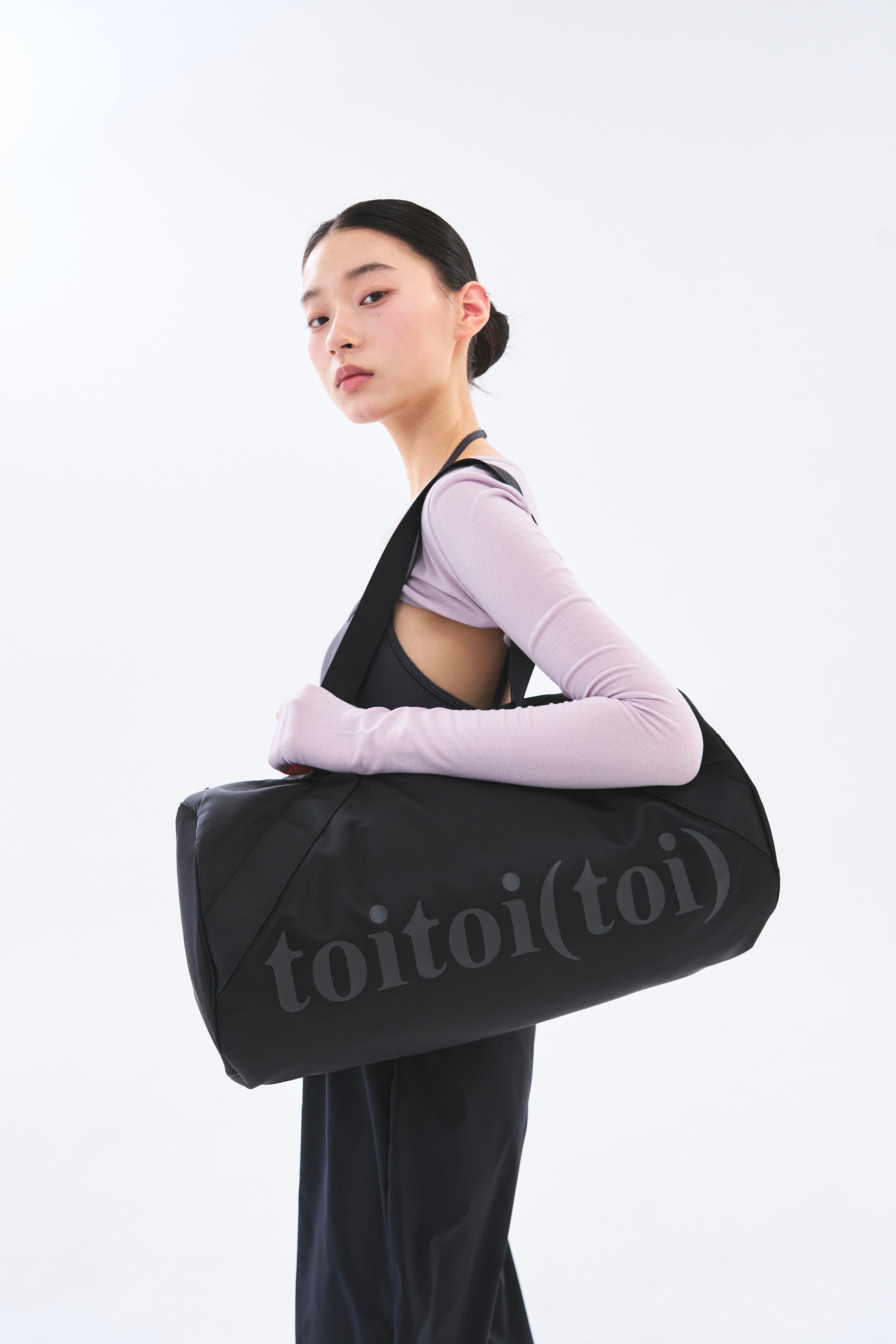 Slant Duffle Bag _ Black