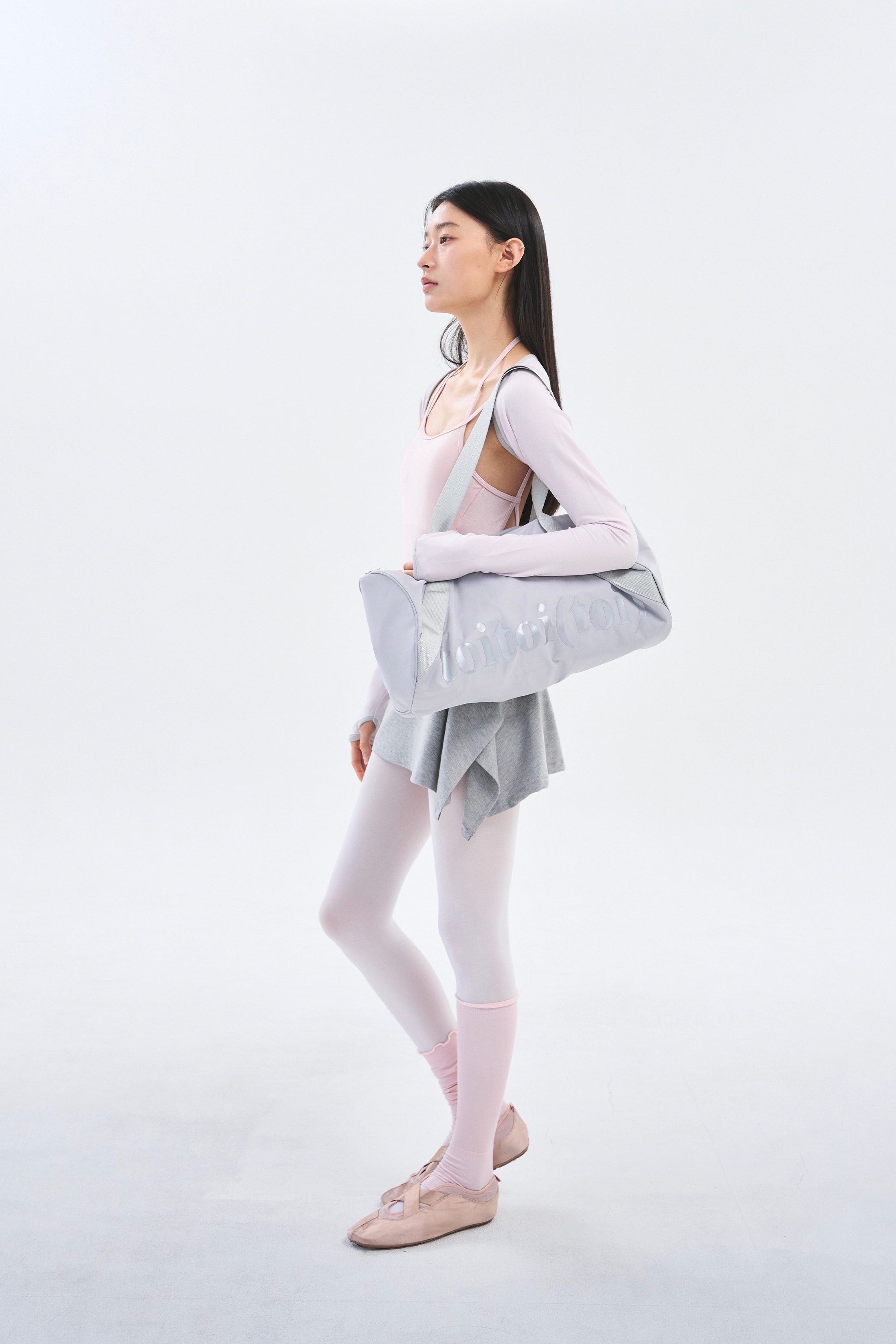 [2차 Reorder]Button Wrap Skirt _ Melange Grey