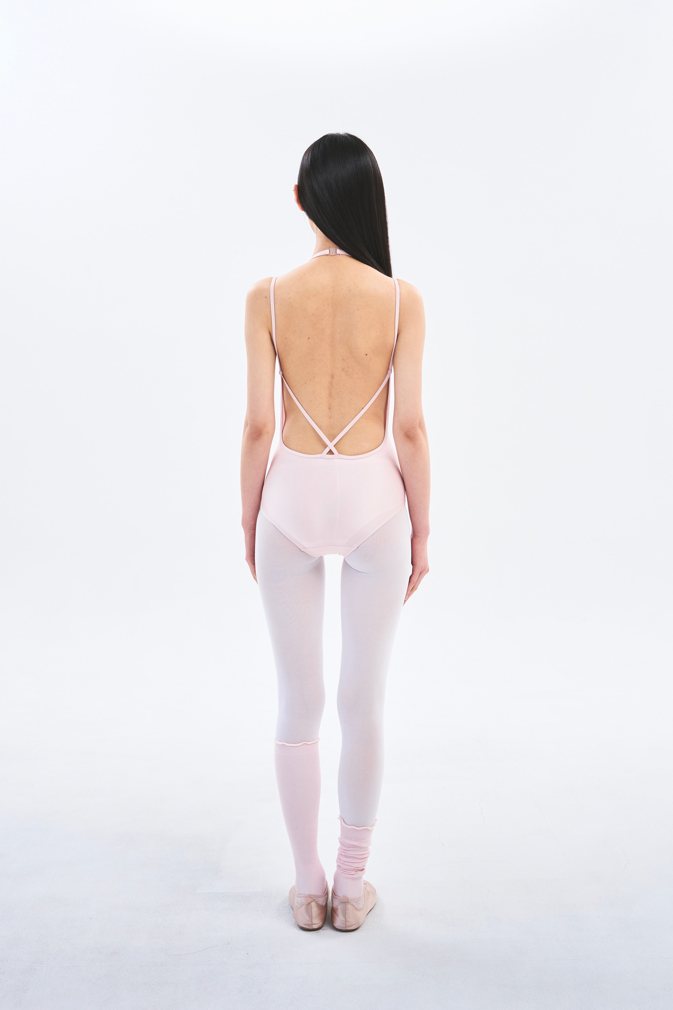 [Reorder]Double Strap Leotard _ Shiny Pink