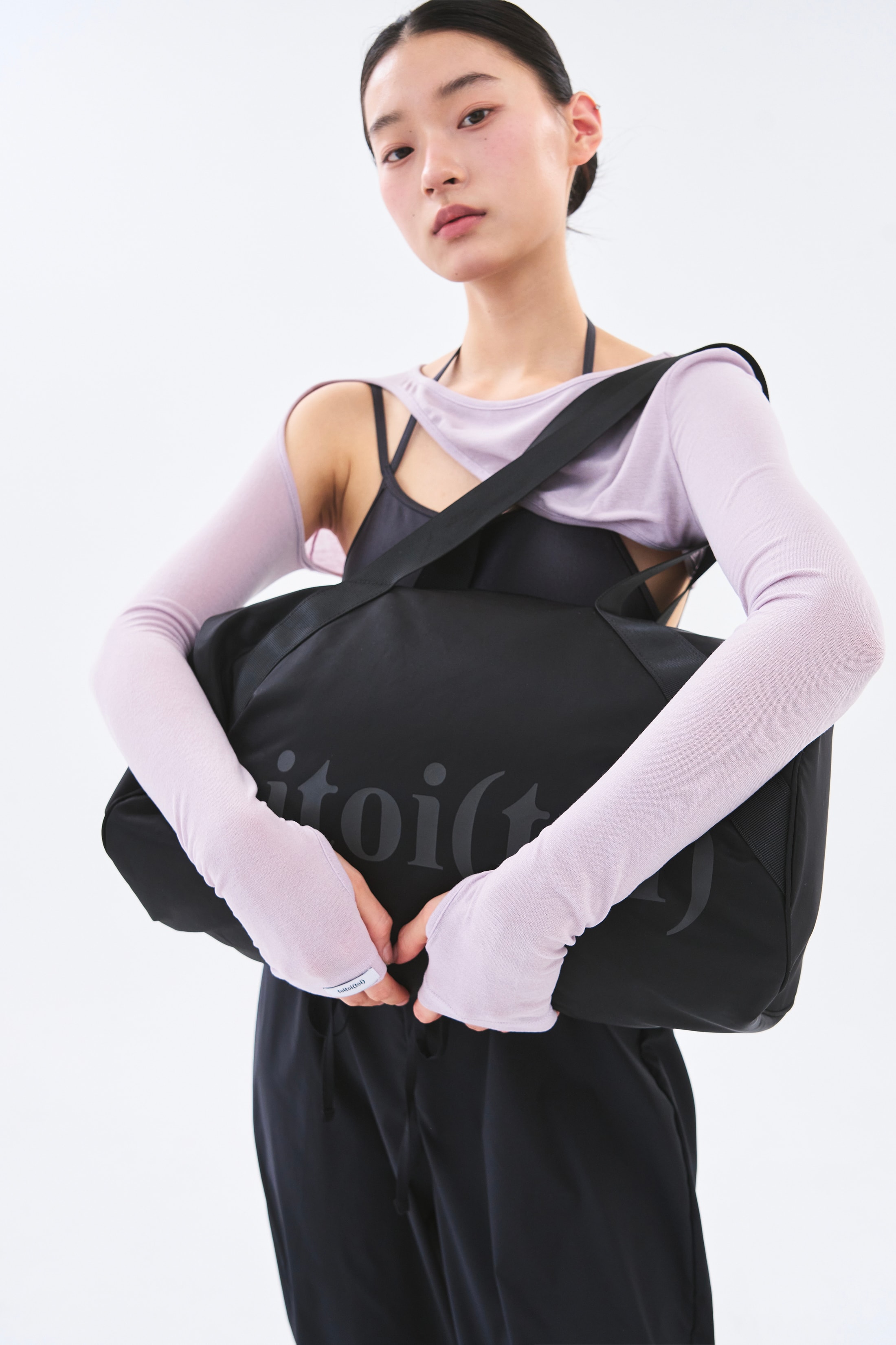 Slant Duffle Bag _ Black