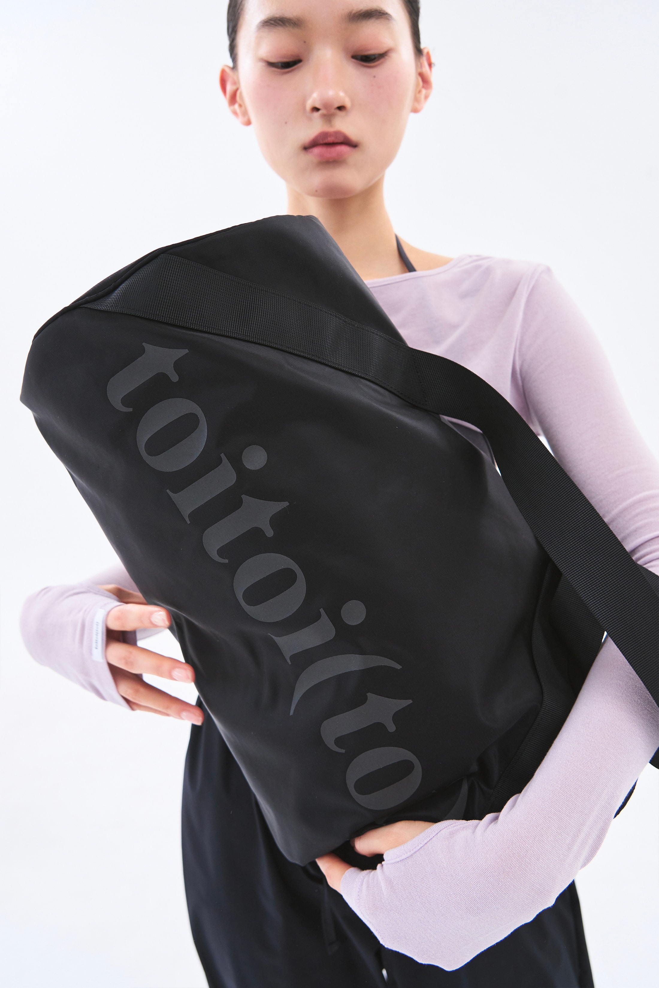 Slant Duffle Bag _ Black