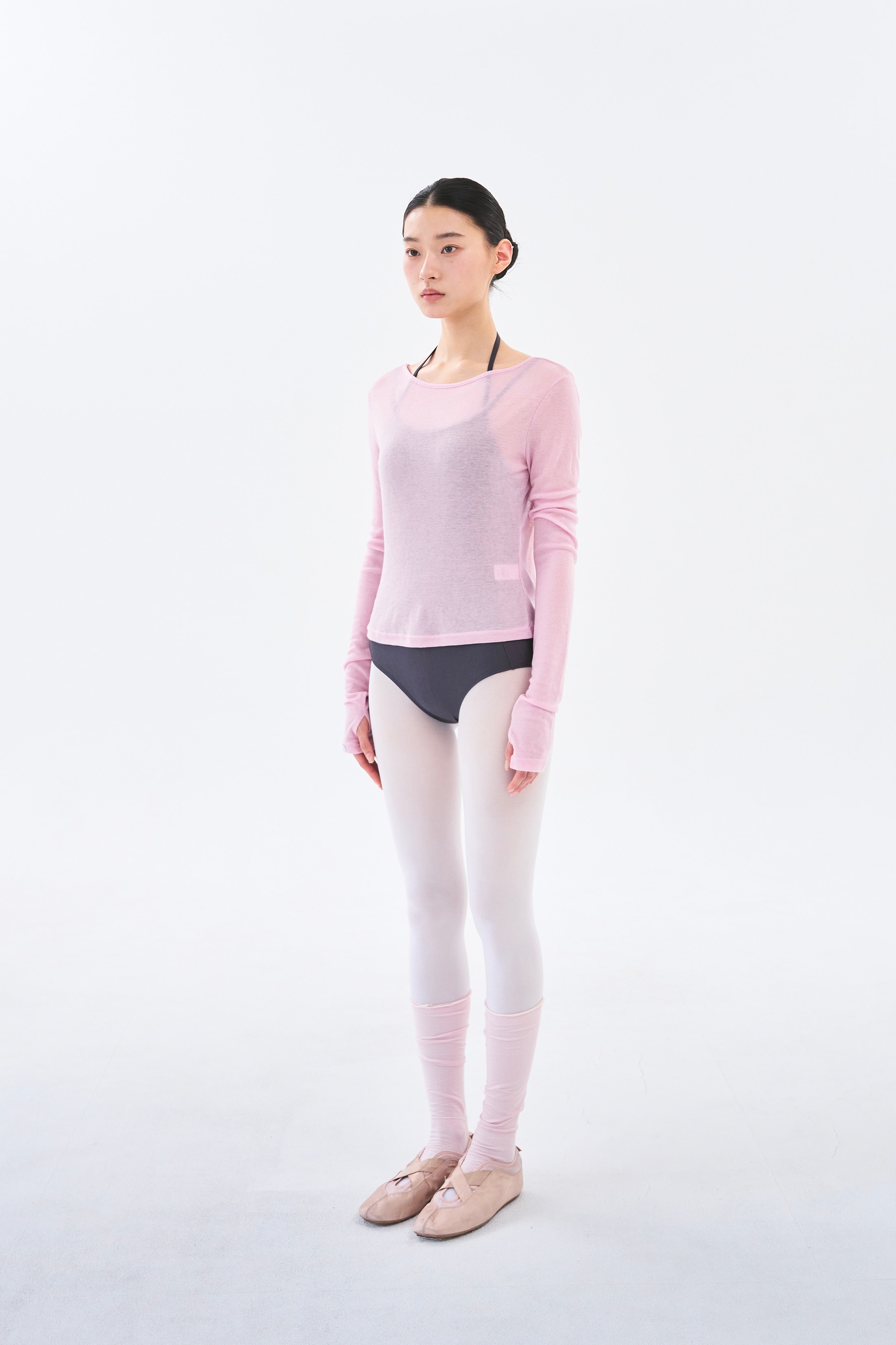 Twist Back Tee _ Clear Pink