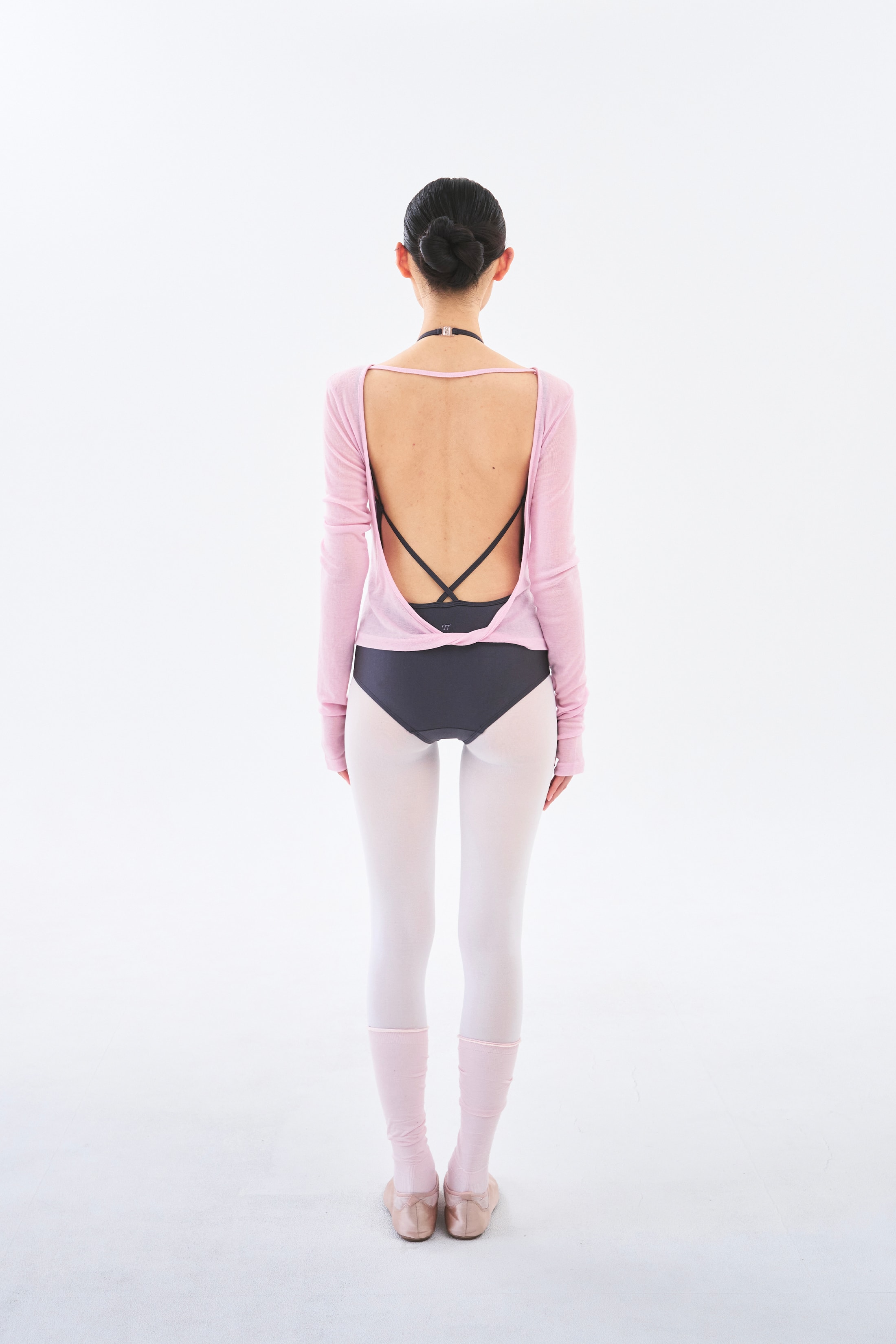 Twist Back Tee _ Clear Pink