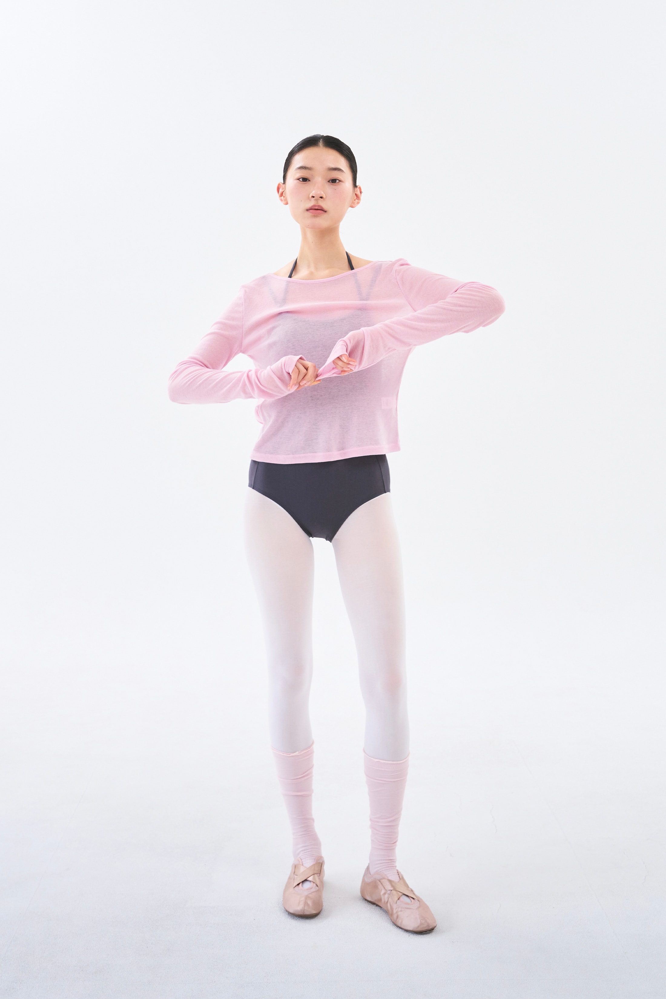 Twist Back Tee _ Clear Pink