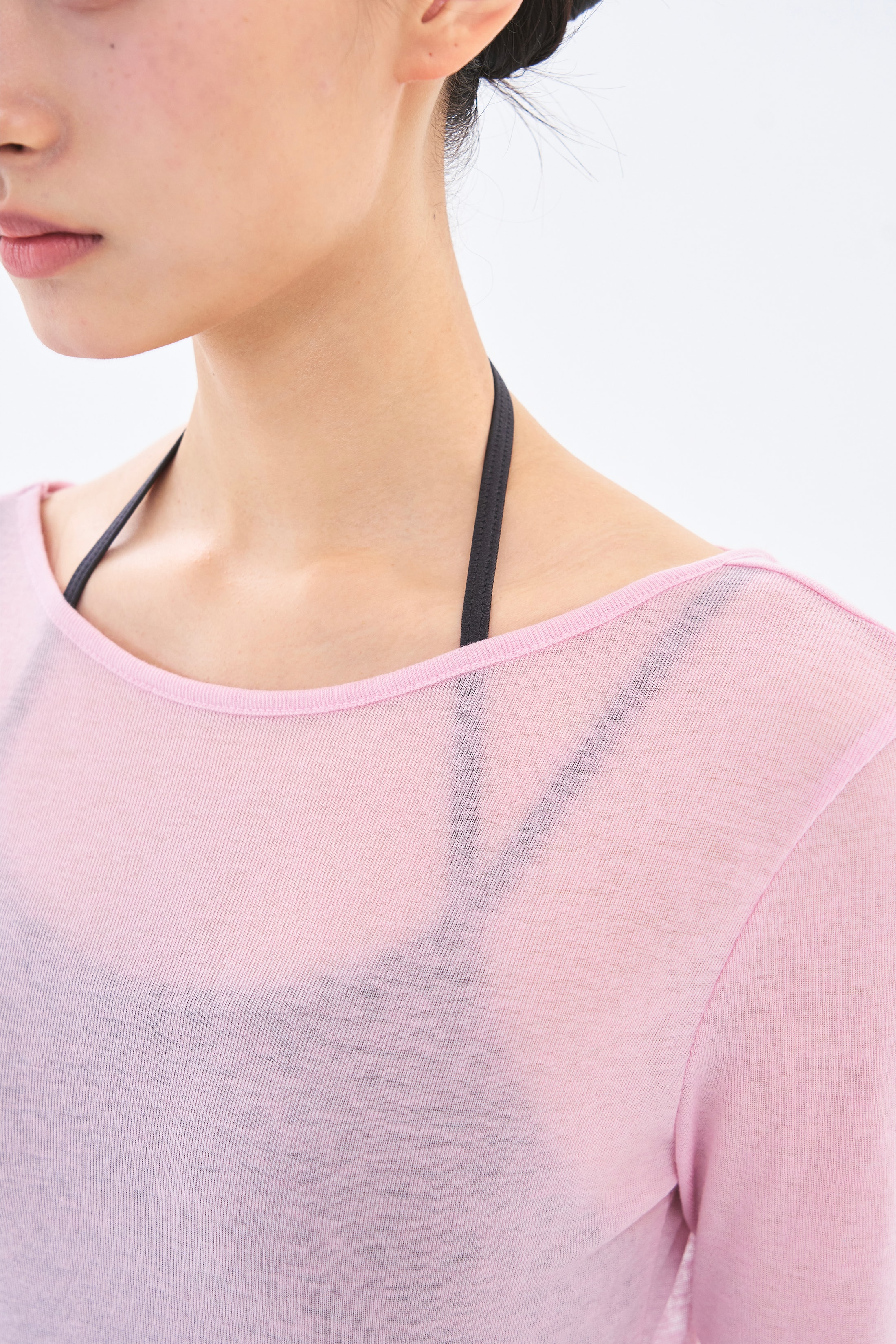 Twist Back Tee _ Clear Pink