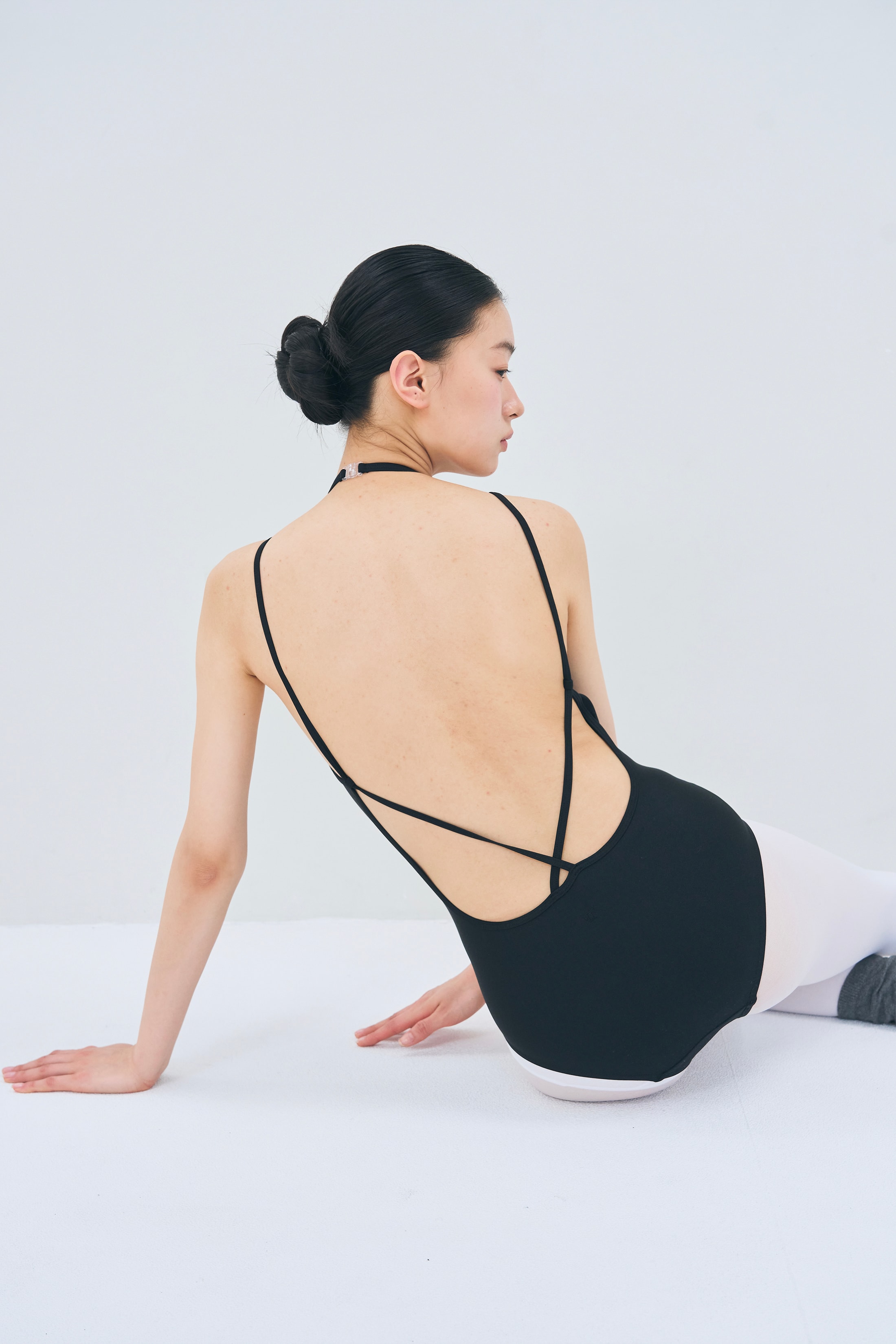 [Reorder]Double Strap Leotard _ Black