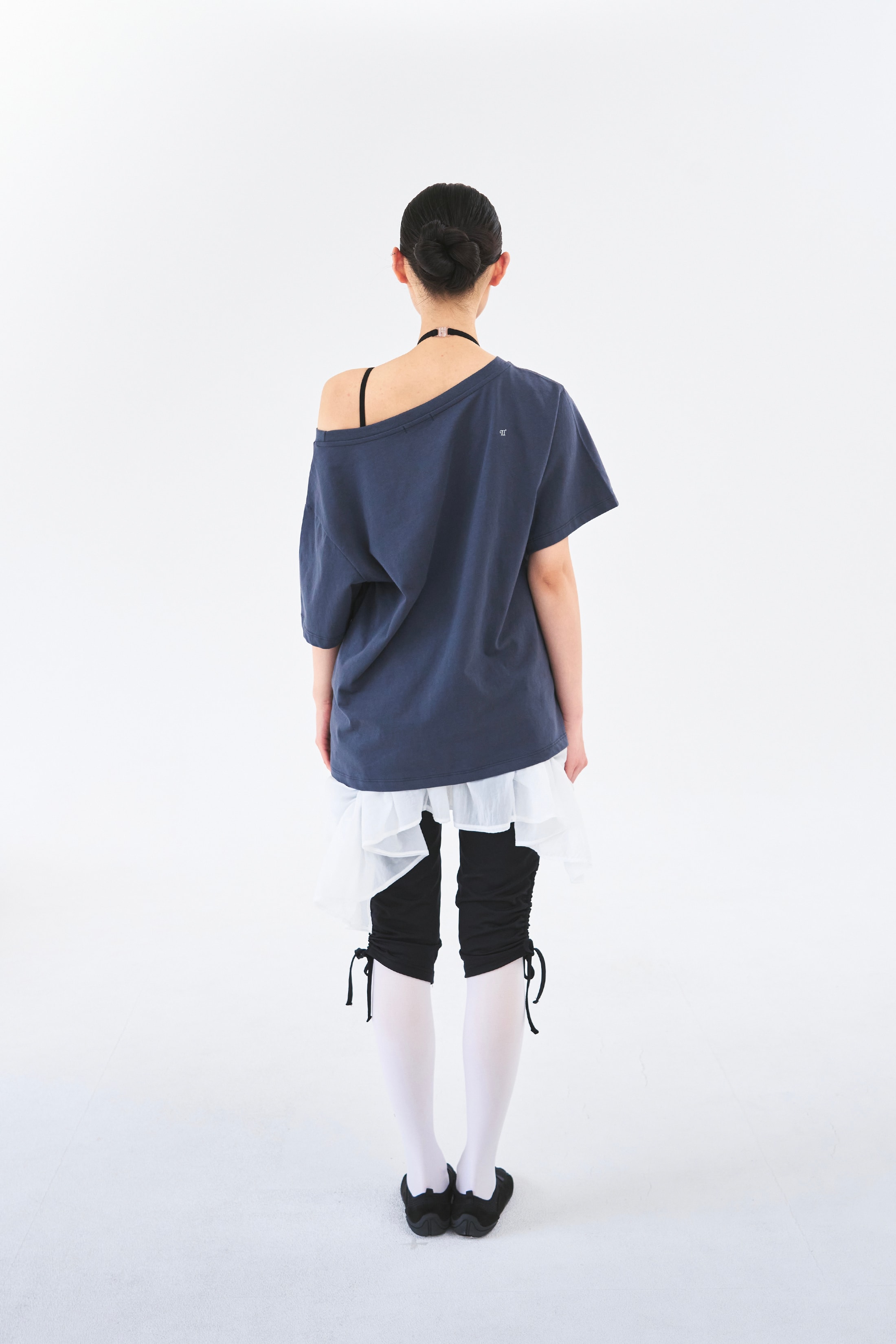 [5차 Reorder]Toitoi(toi) Drape Shoulder Tee _ Navy Charcoal