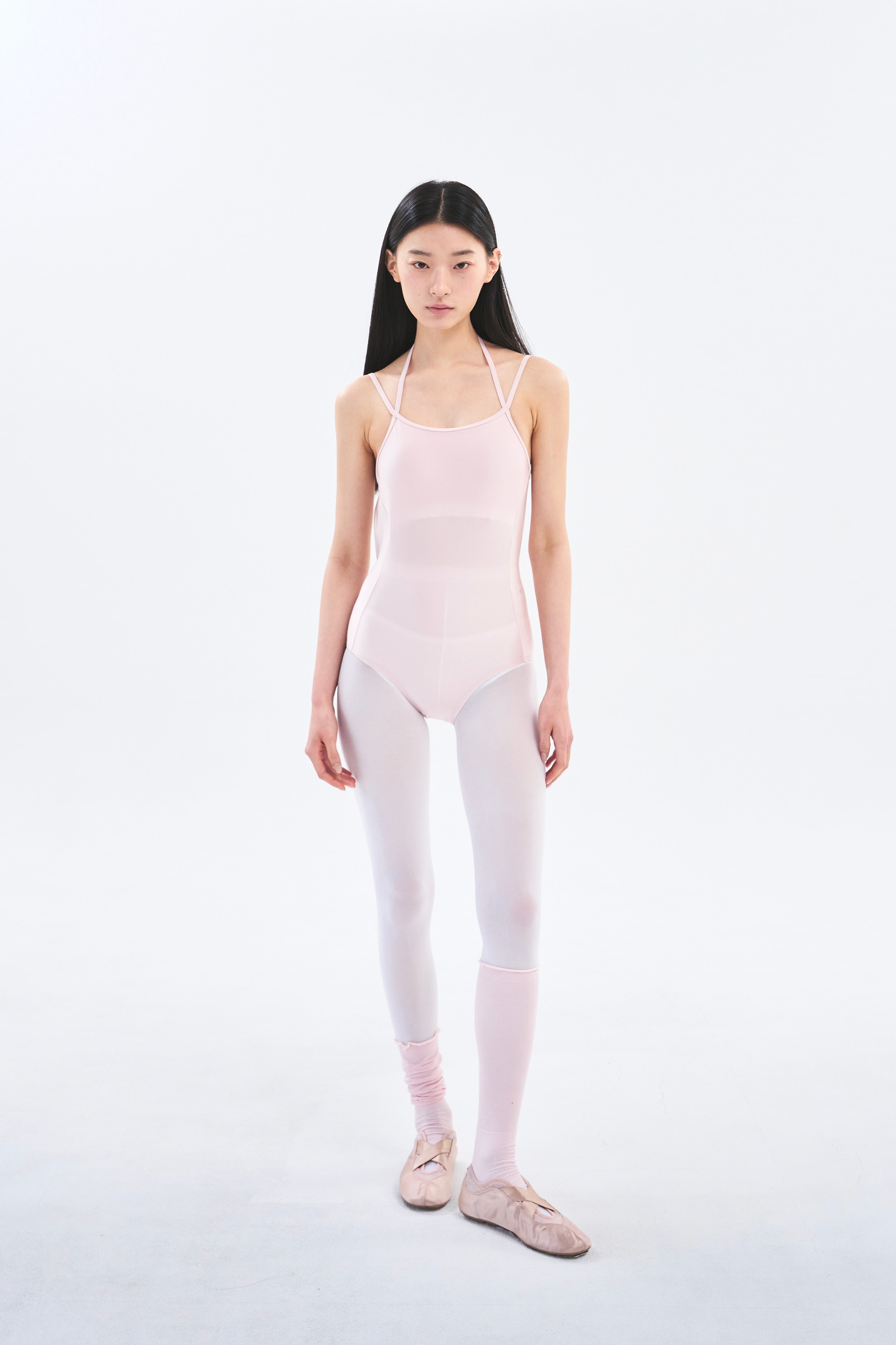 [Reorder]Double Strap Leotard _ Shiny Pink