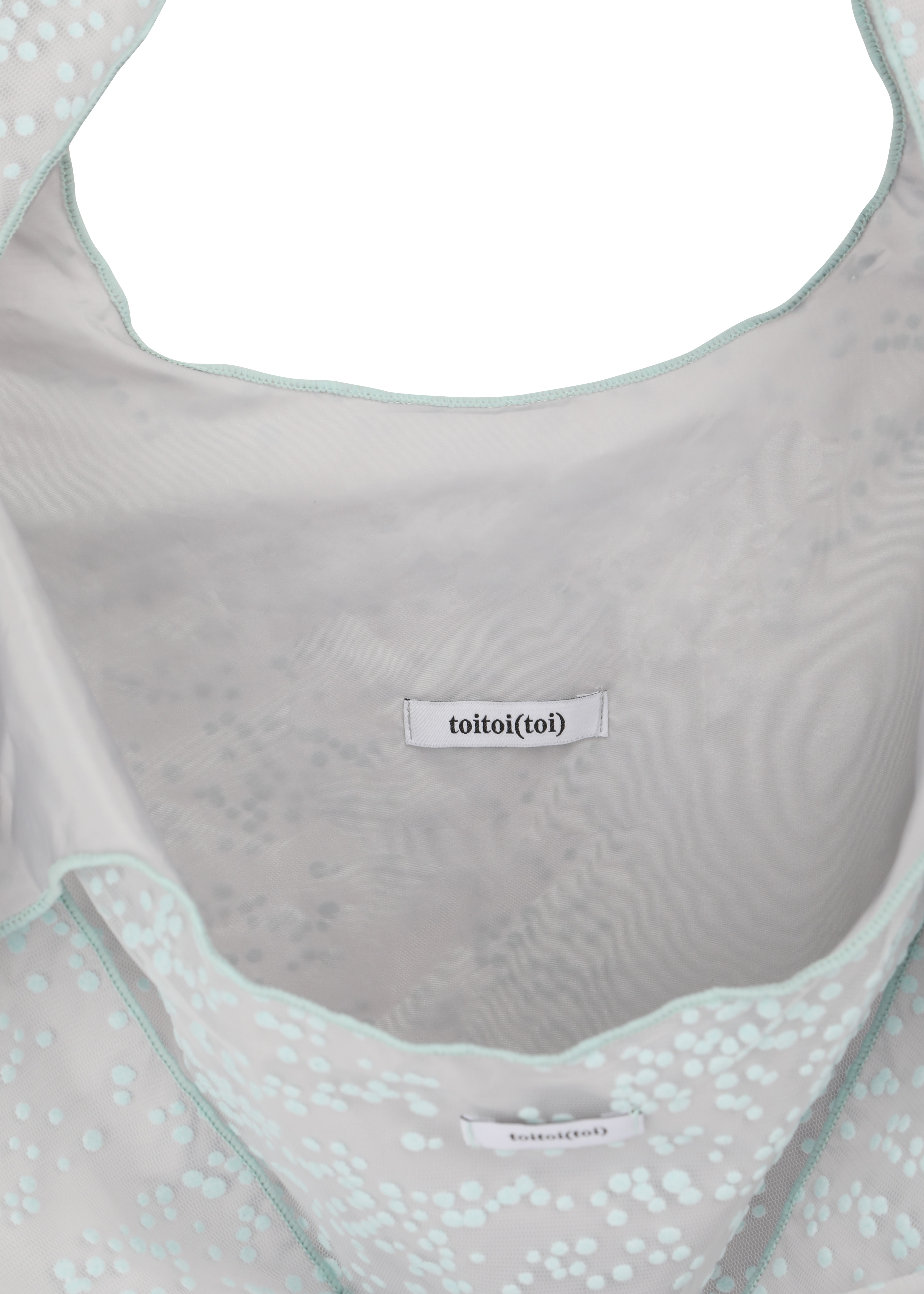 [2차 Reorder]Dot Mesh Bag _ Grey/Soft Mint Dot