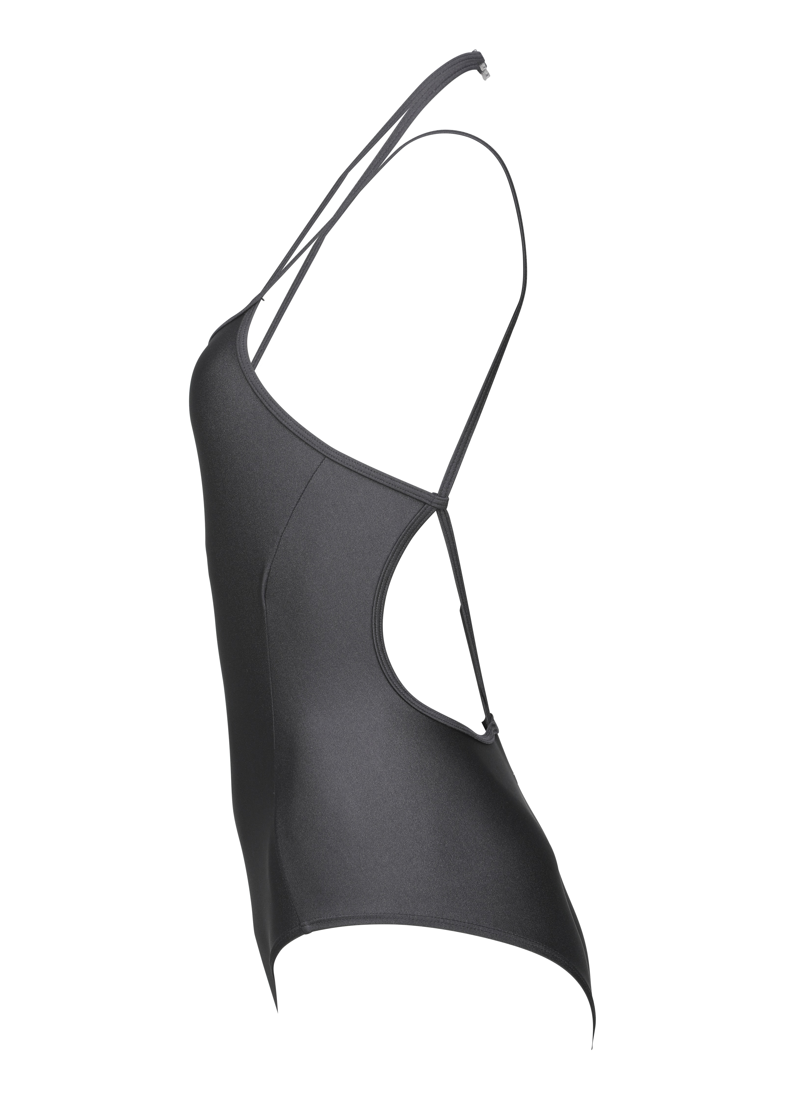 [Reorder]Double Strap Leotard _ Charcoal