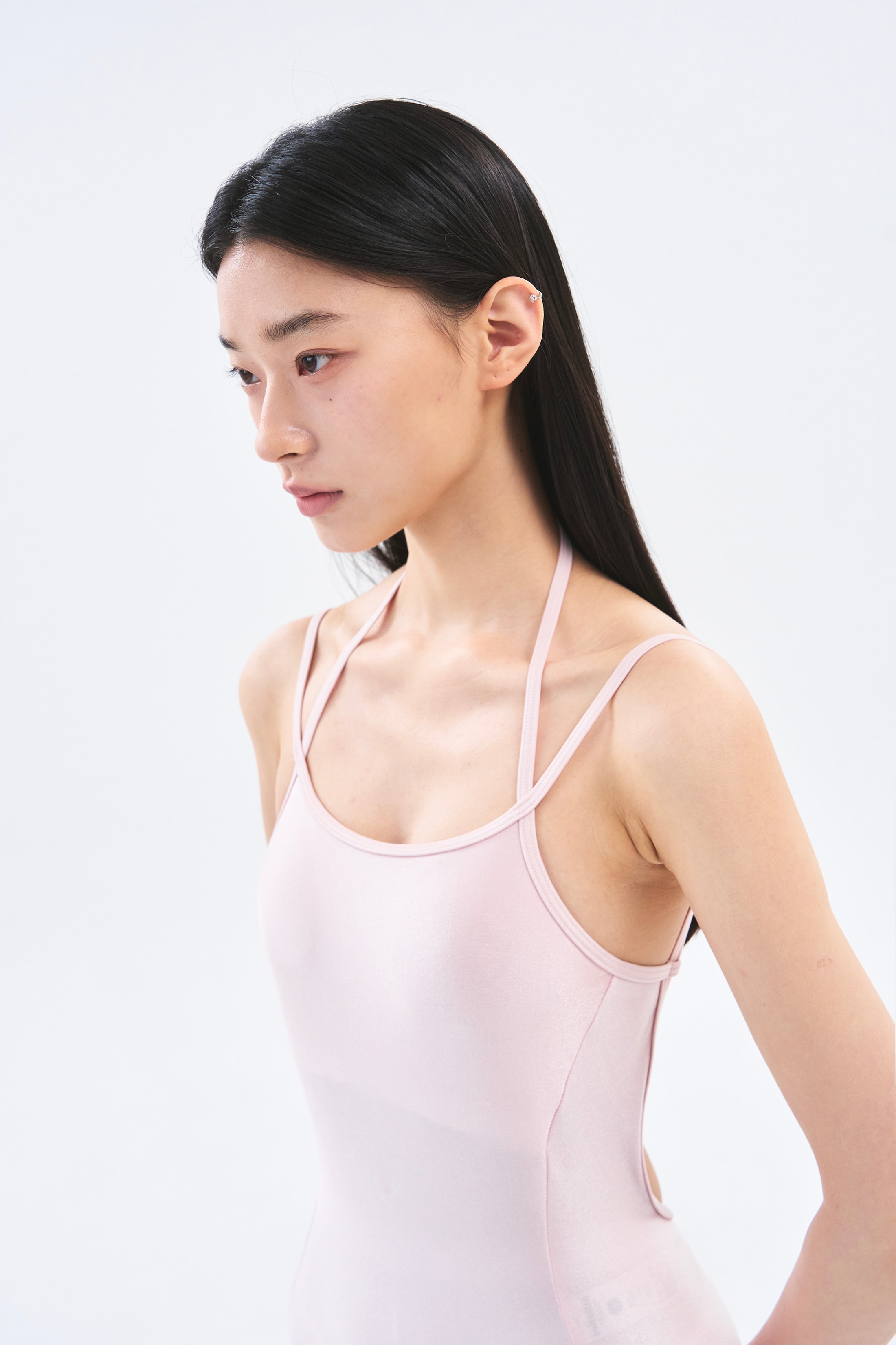[Reorder]Double Strap Leotard _ Shiny Pink