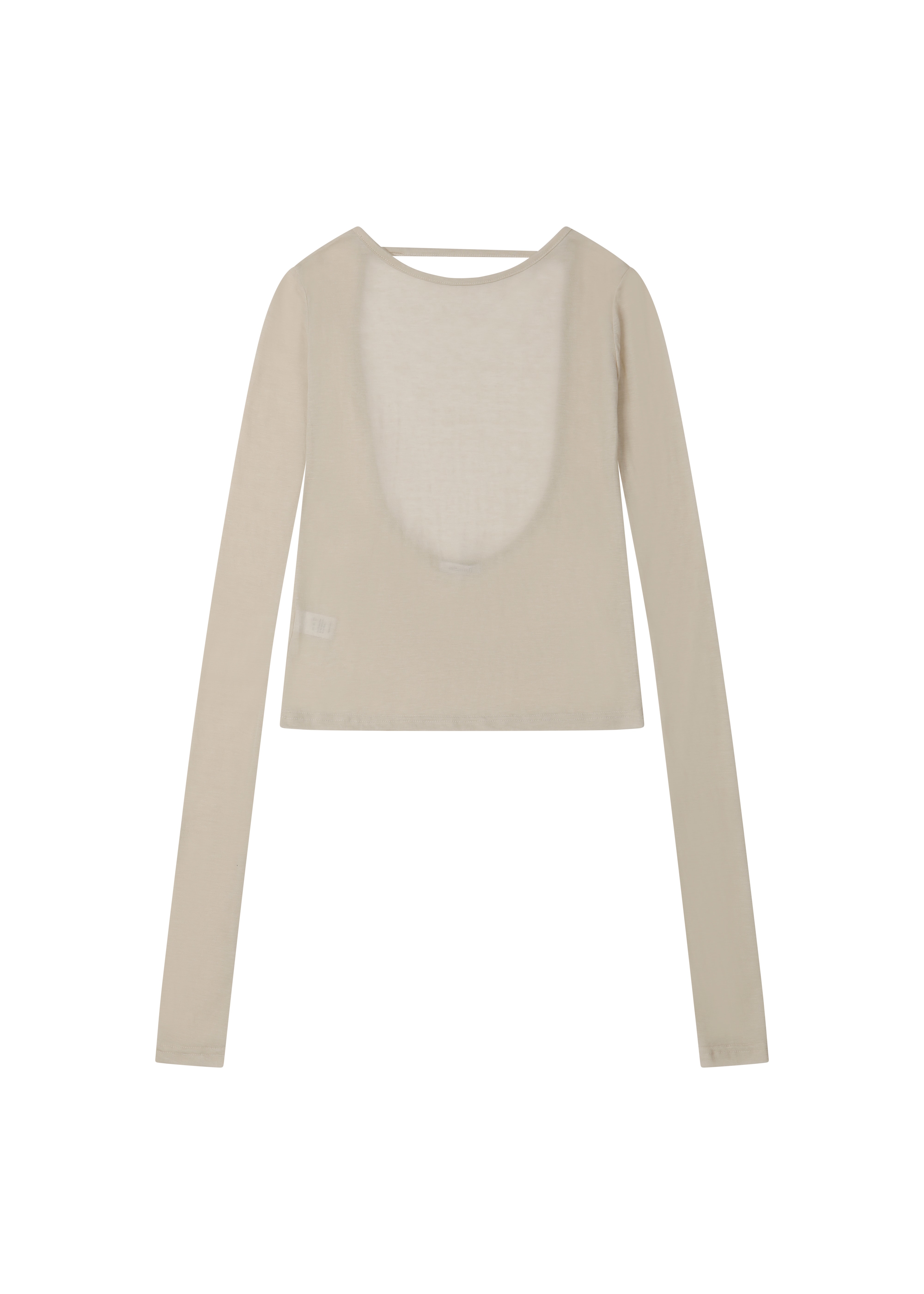 [3차 Reorder]Backless Finger hole Tee _ Warm Beige