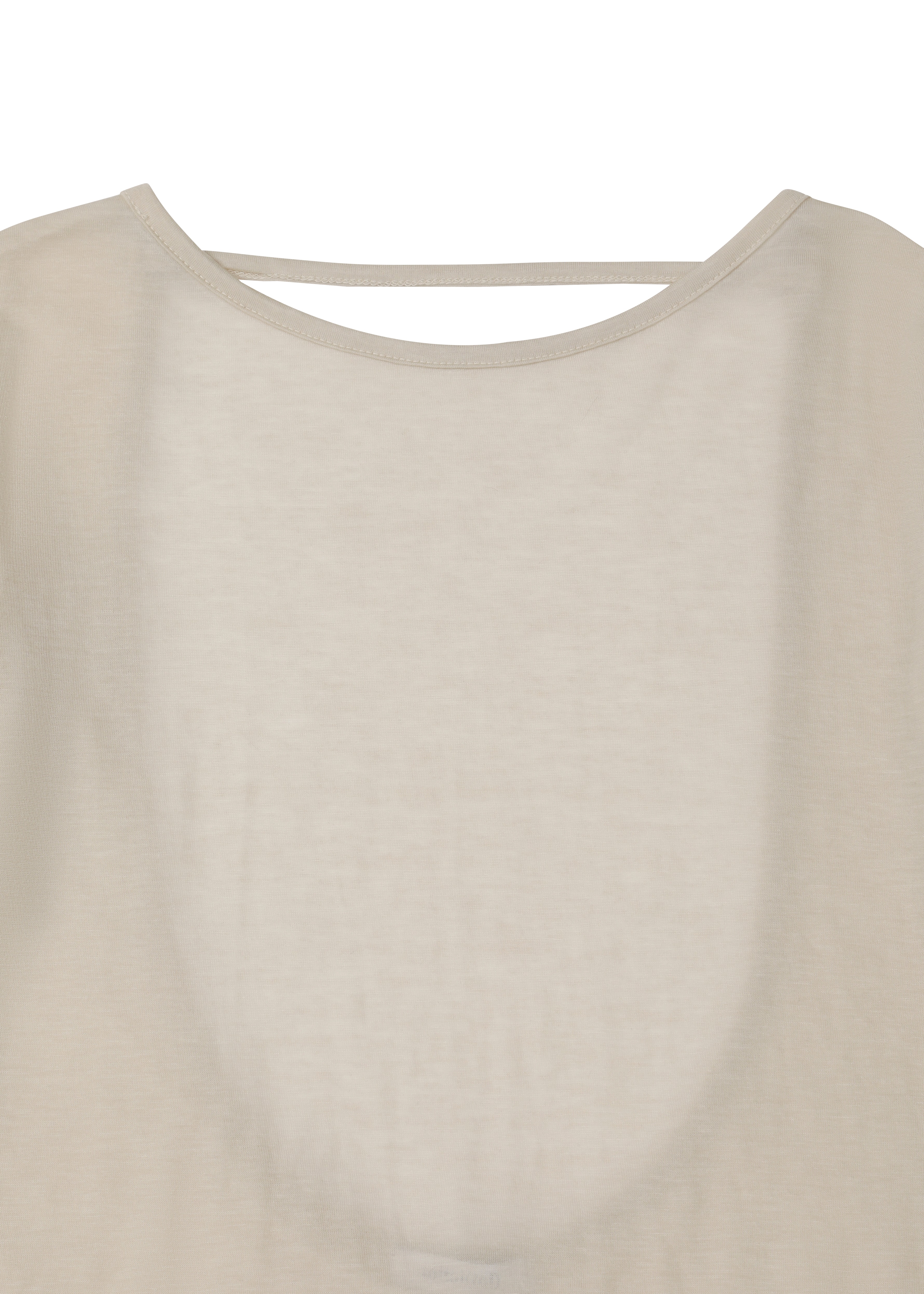 [3차 Reorder]Backless Finger hole Tee _ Warm Beige