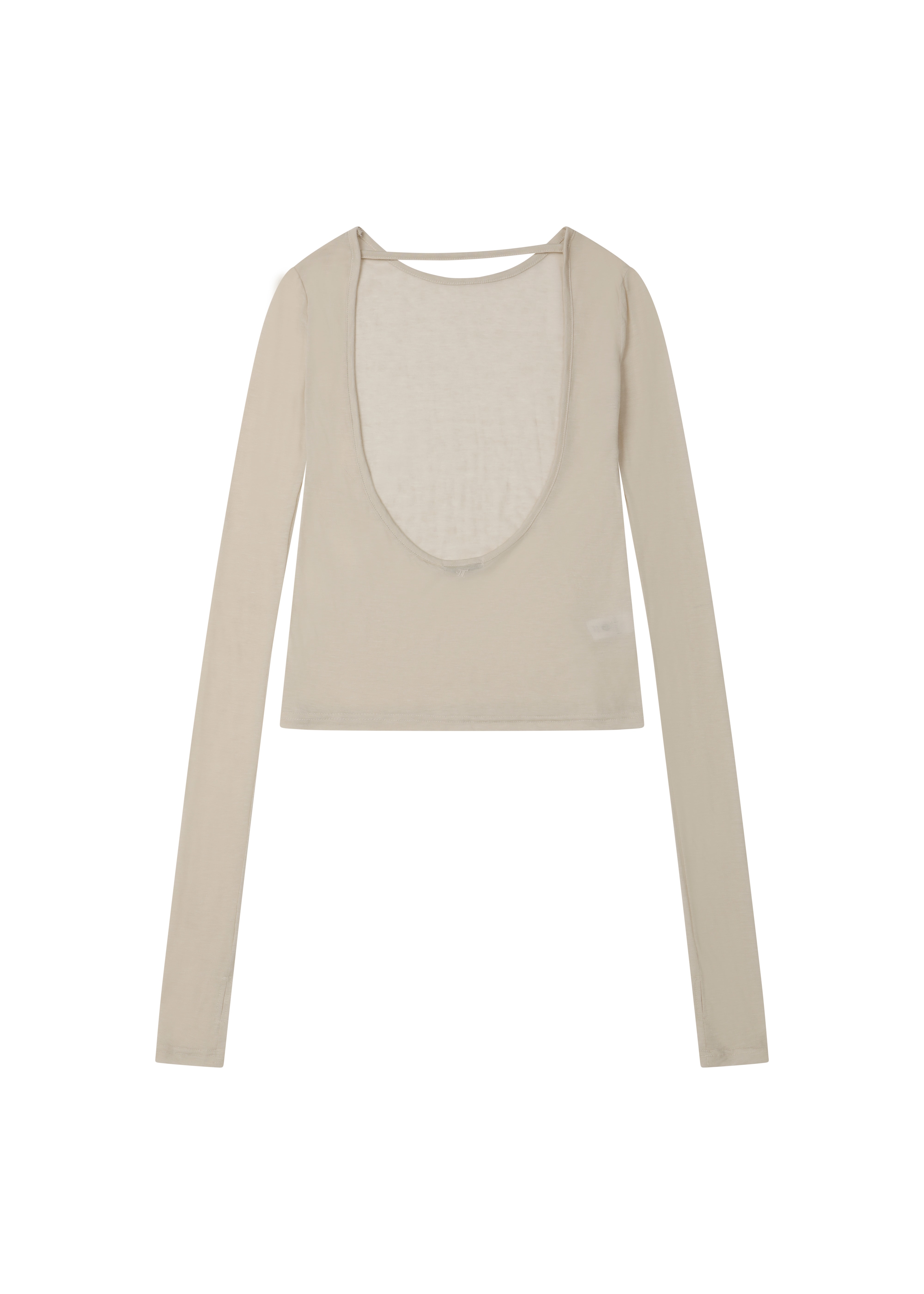 [3차 Reorder]Backless Finger hole Tee _ Warm Beige