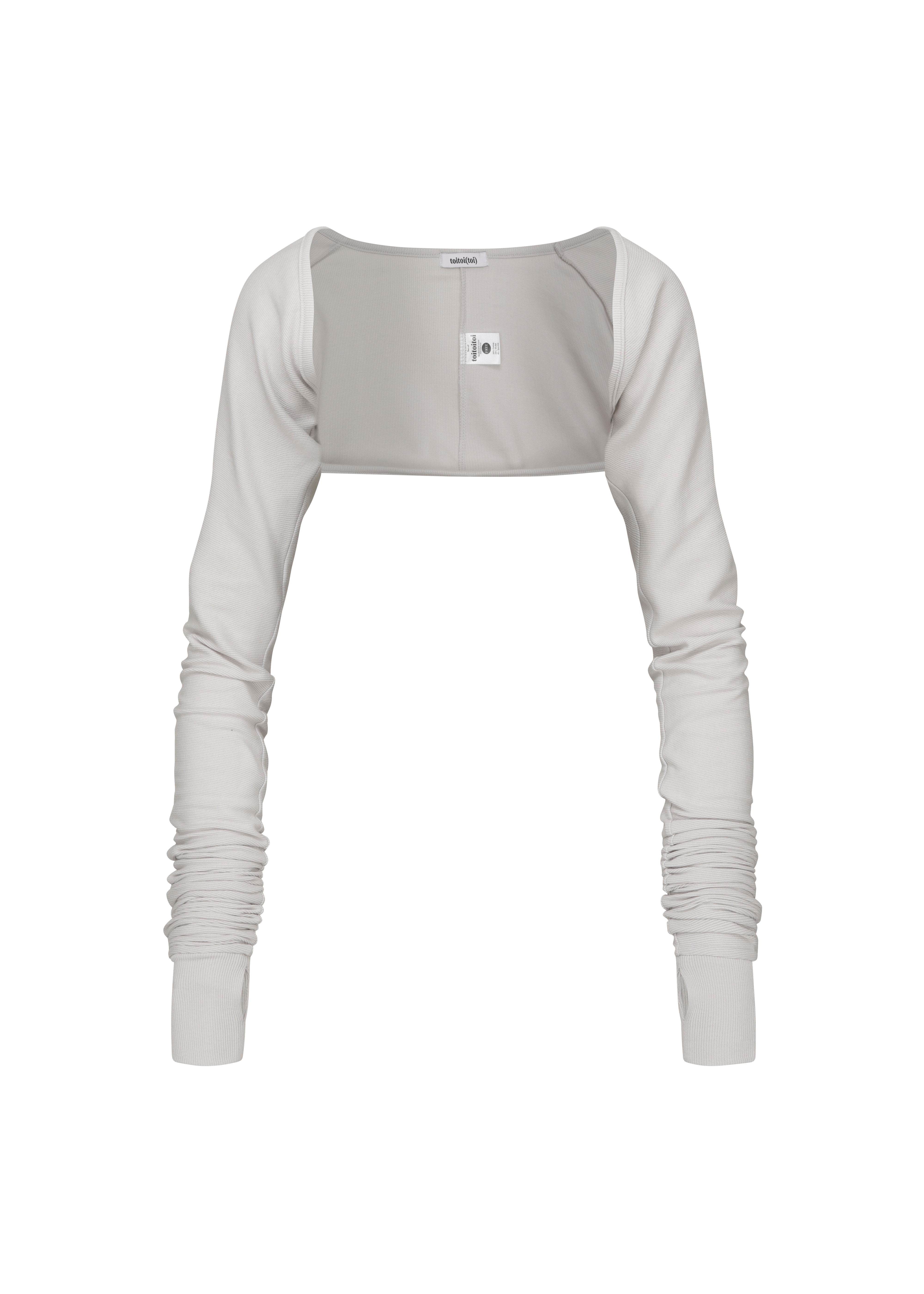 New Extra Long Sleeve Shrug _ Light Grey