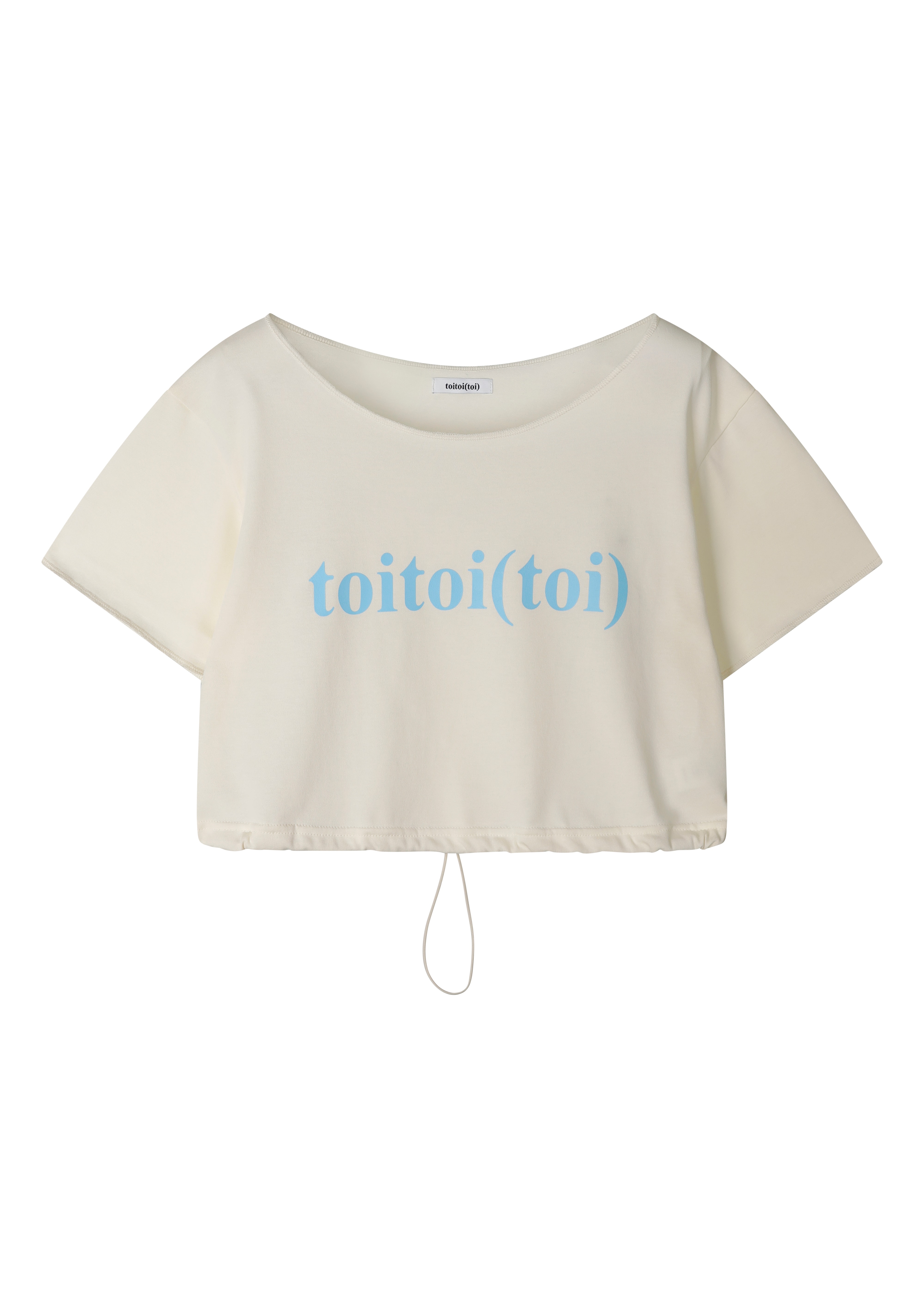 Toitoi Logo Crop tee _ CREAM LEMON