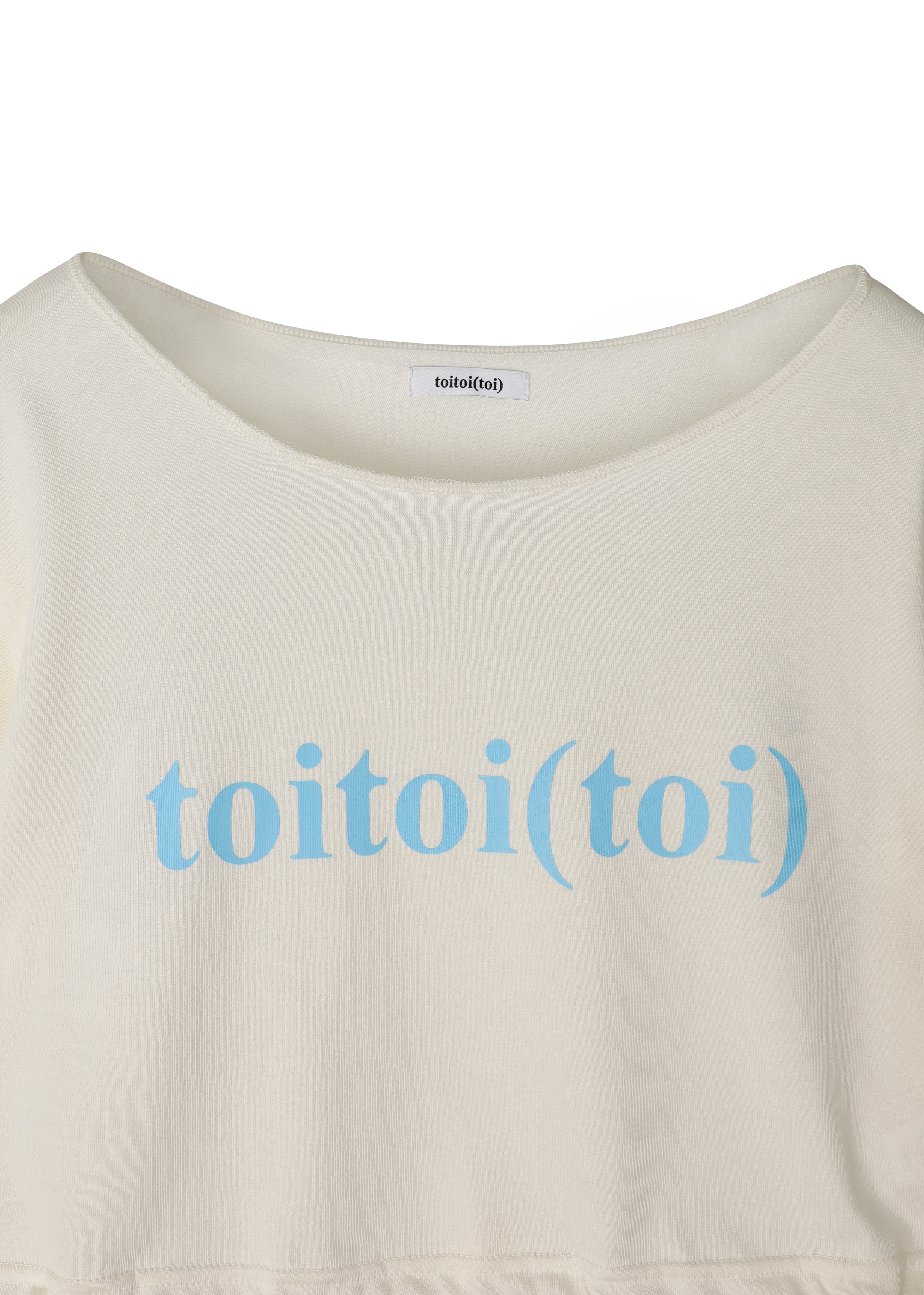 Toitoi Logo Crop tee _ CREAM LEMON