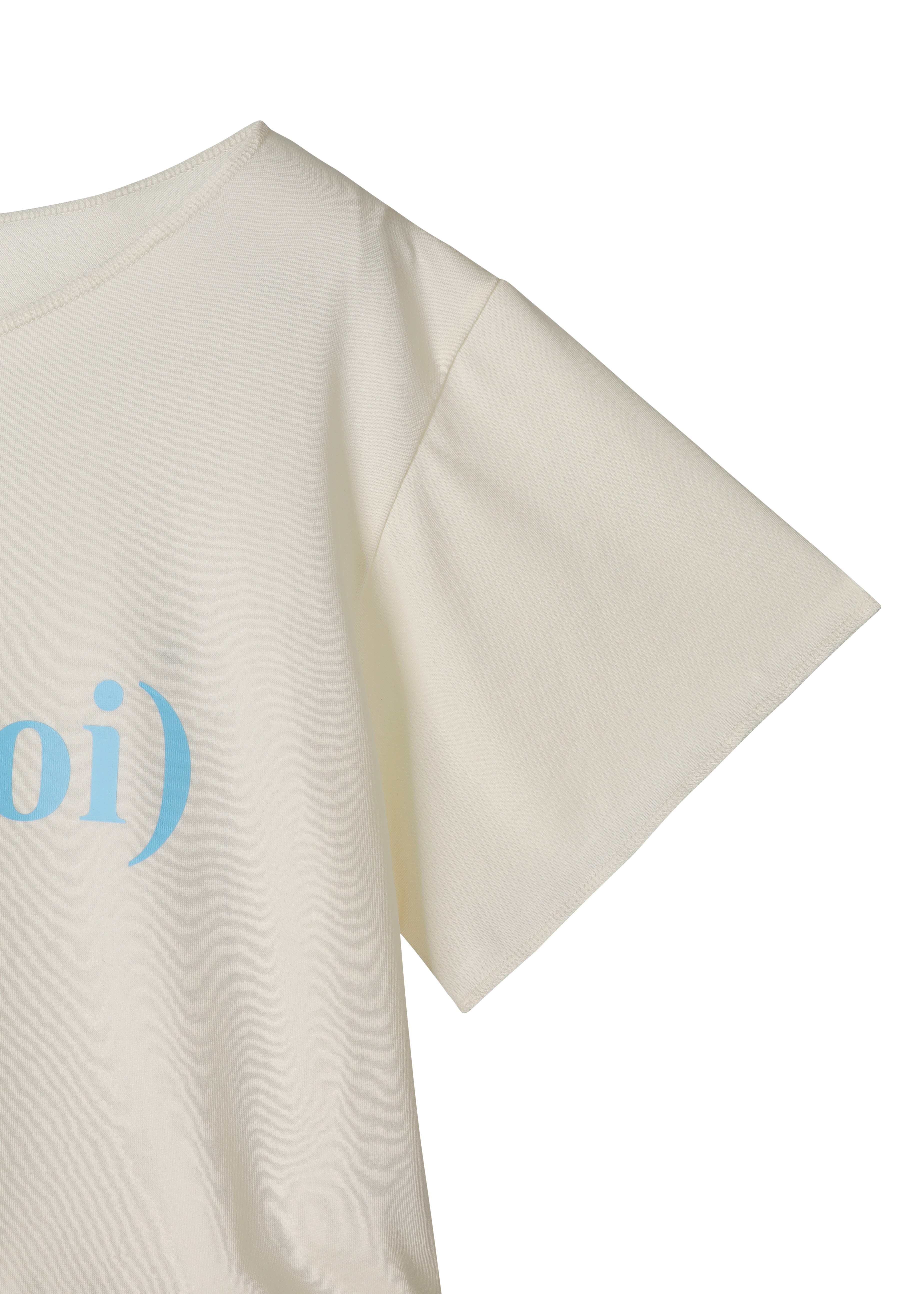 Toitoi Logo Crop tee _ CREAM LEMON