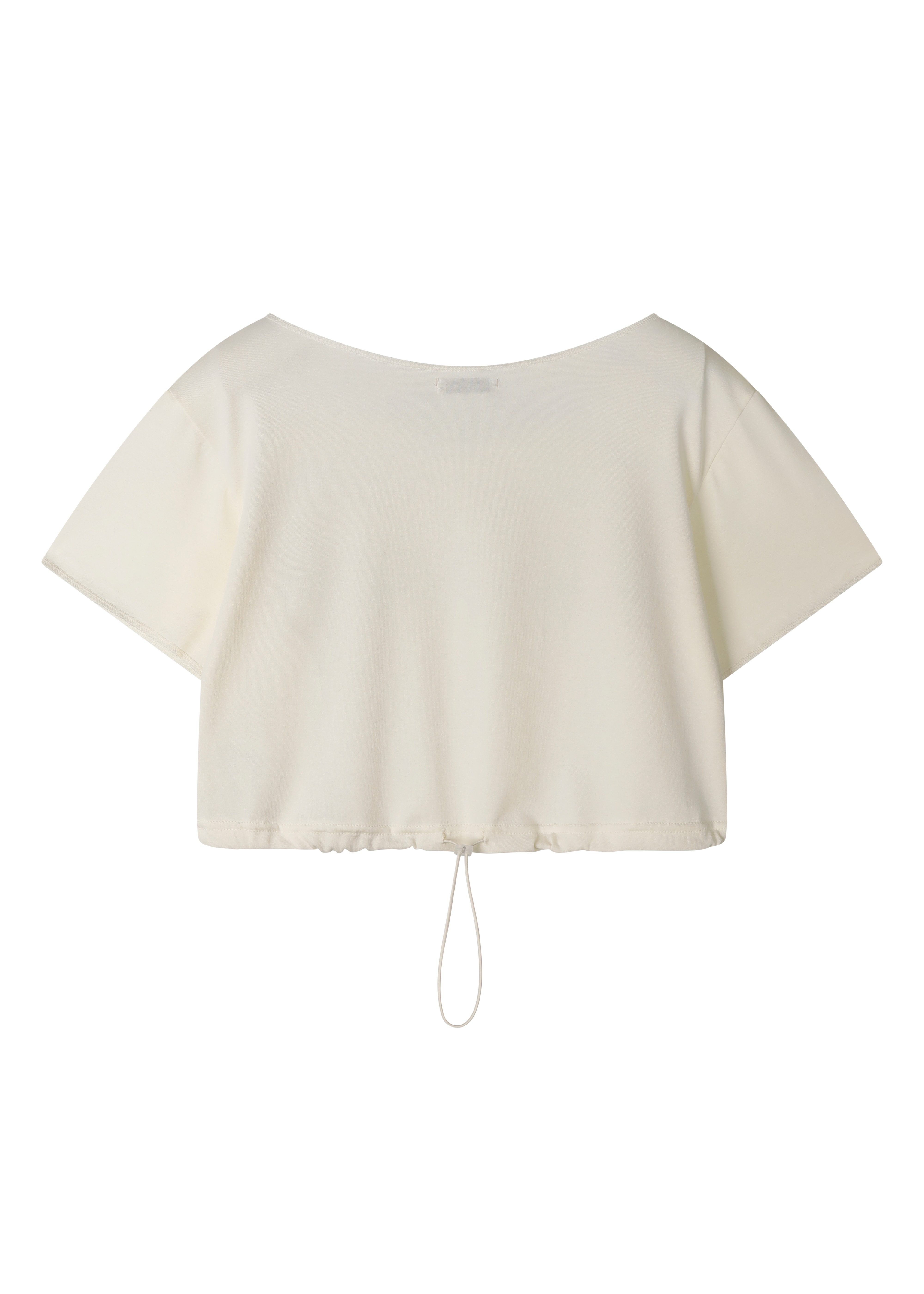 Toitoi Logo Crop tee _ CREAM LEMON